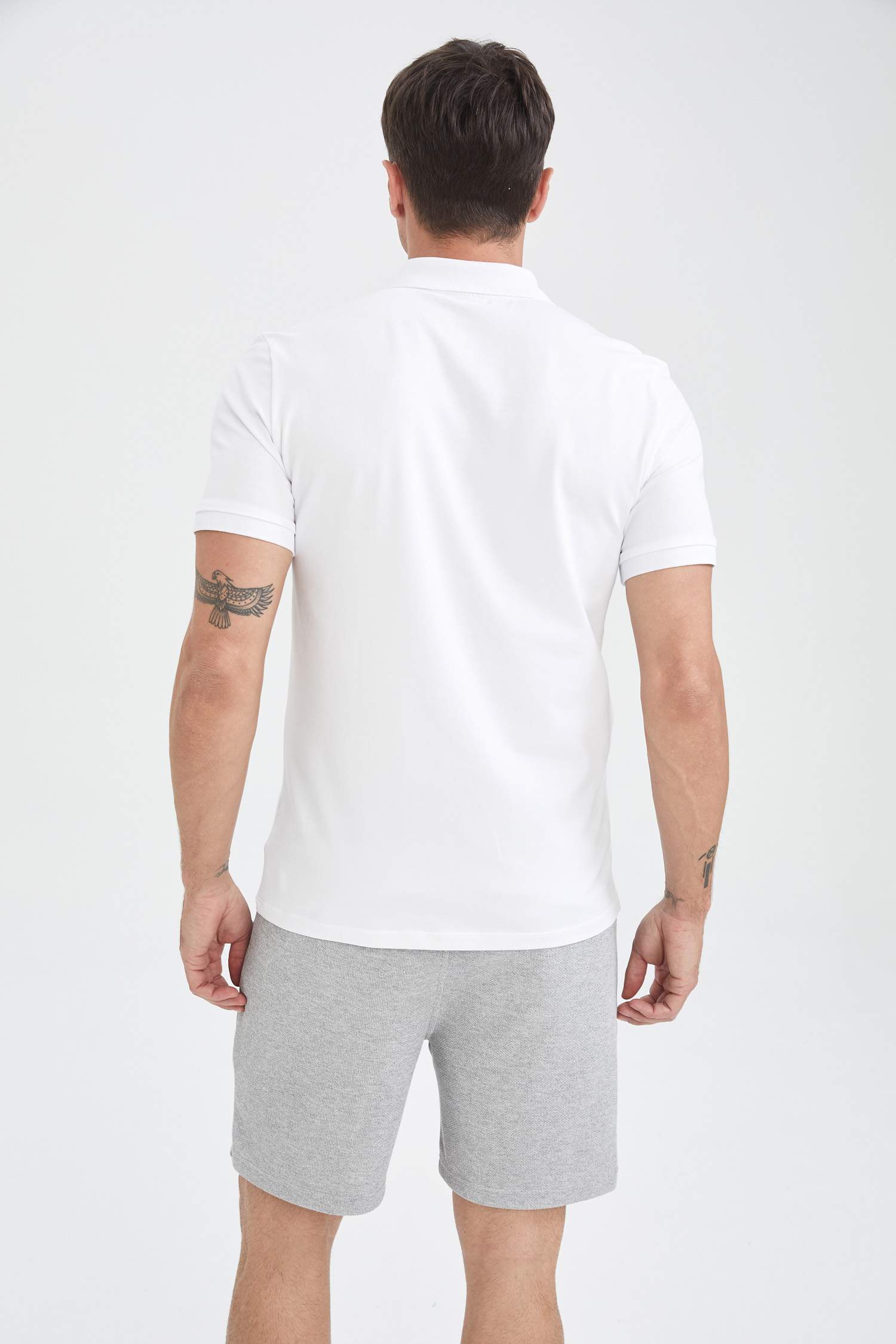 Slim Fit Polo Yaka Basic Kısa Kollu Tişört
