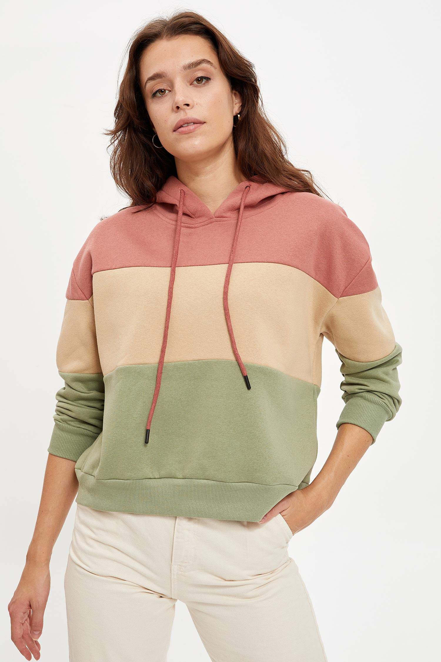 Relax Fit Kalın Sweatshirt Kumaşı Sweat Tunik