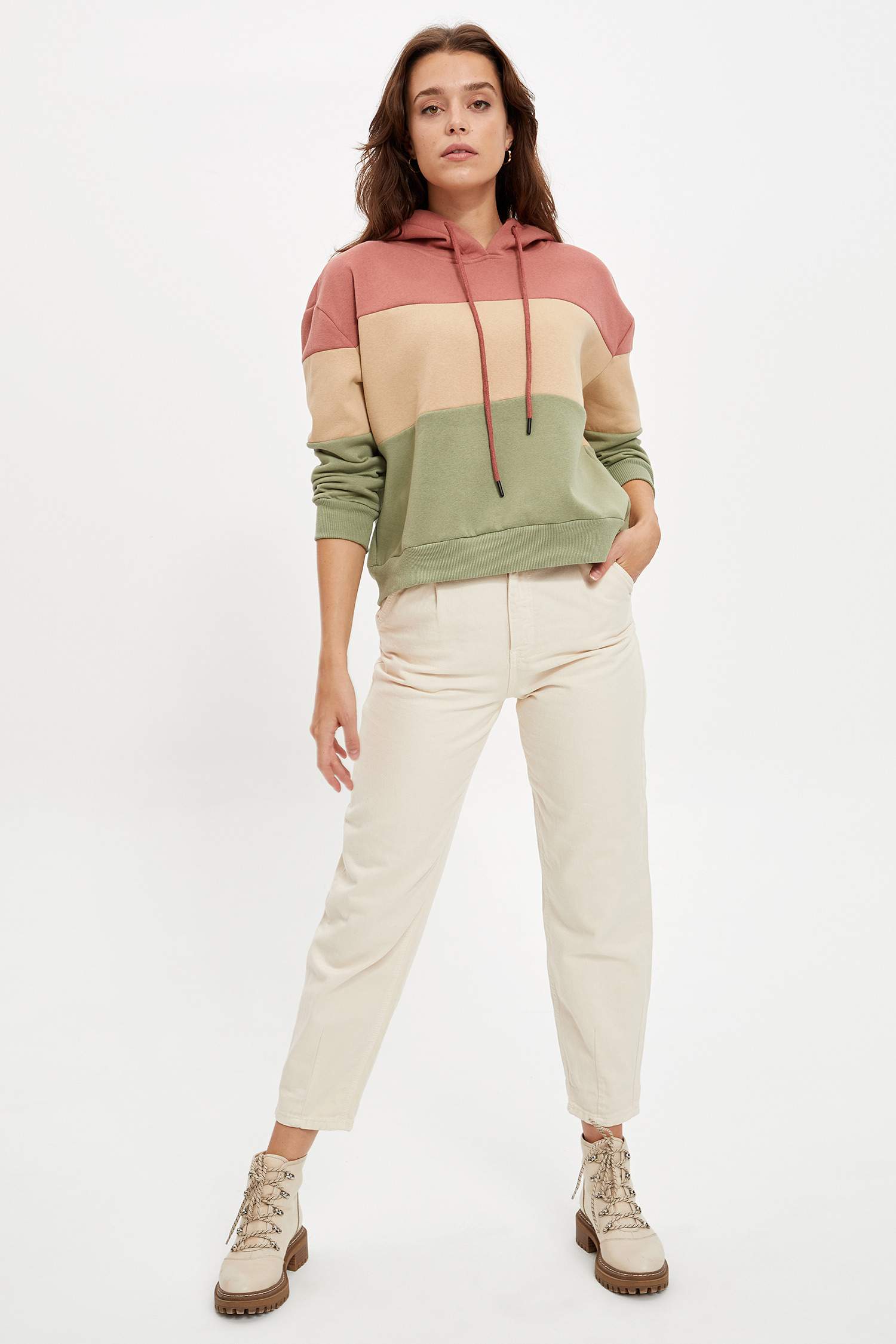 Relax Fit Kalın Sweatshirt Kumaşı Sweat Tunik