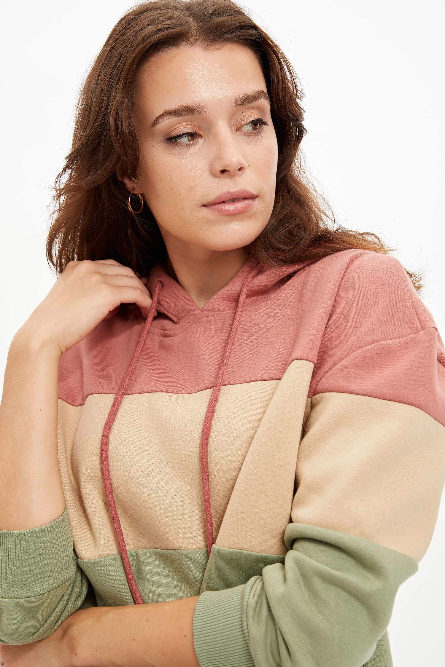 Relax Fit Kalın Sweatshirt Kumaşı Sweat Tunik