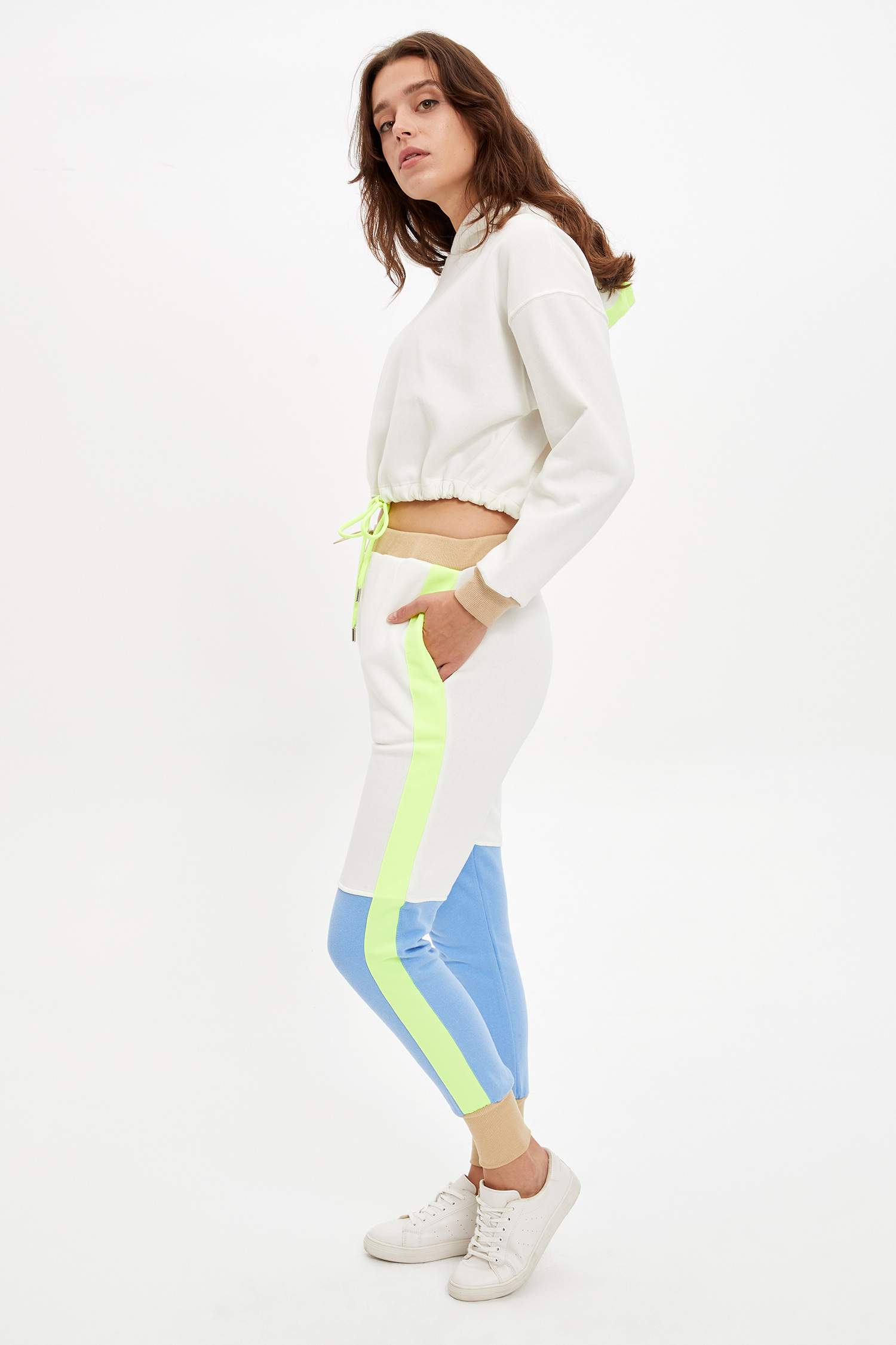 Relax Fit Renk Bloklu Eşofman Altı
