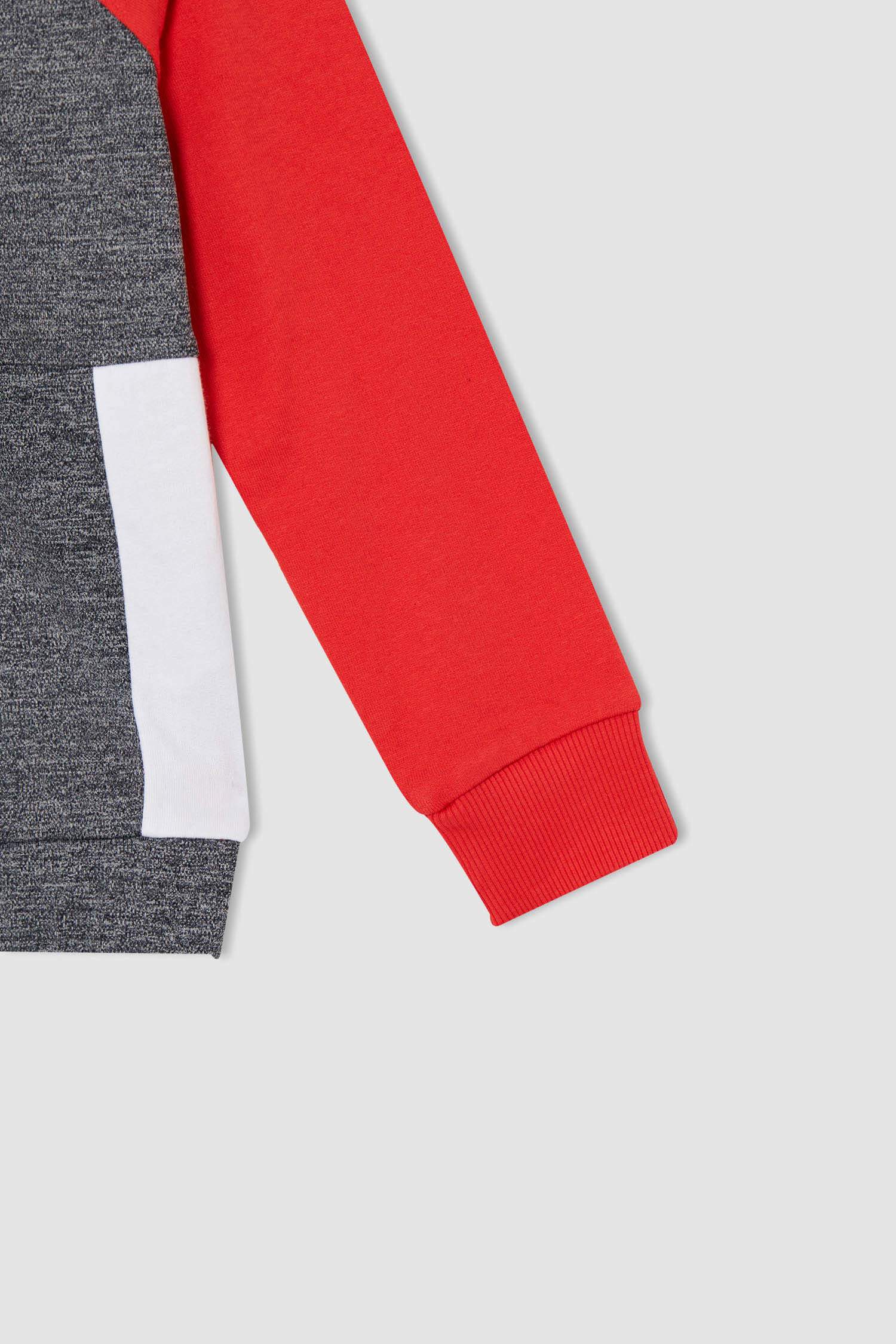 Kız Çocuk Regular Fit Dik Yaka Renk Bloklu Sweatshirt