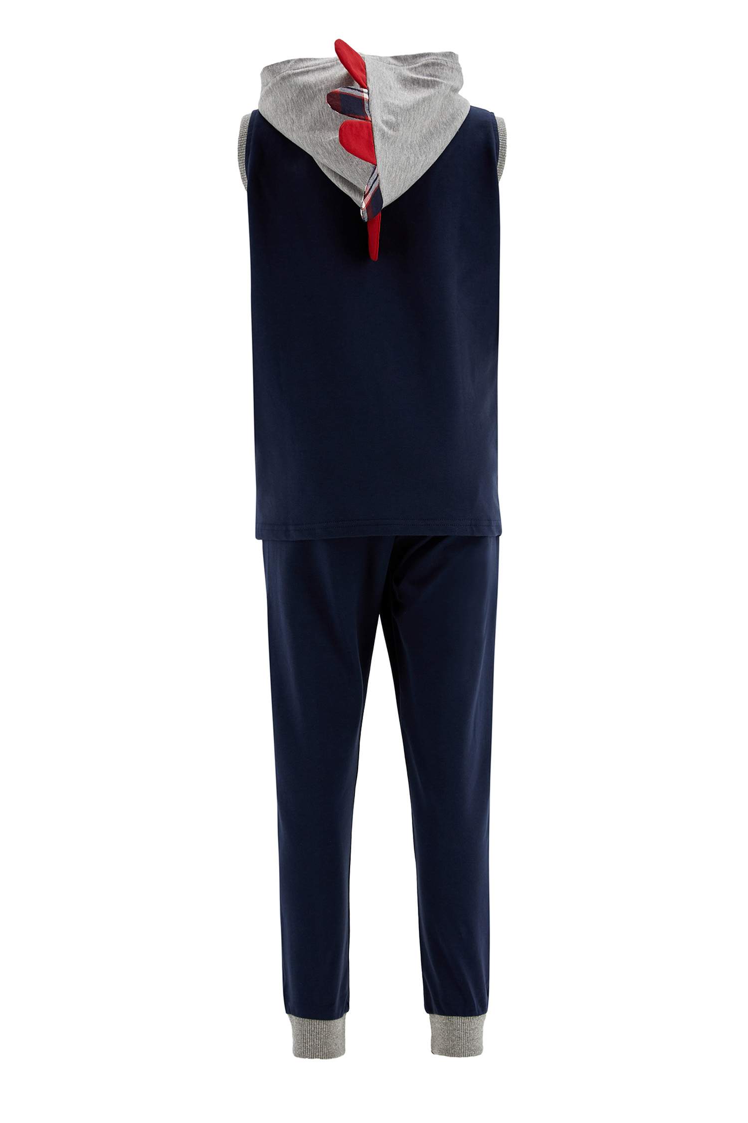 Erkek Çocuk Baskılı Kolsuz Sweatshirt Jogger Eşofman Alt Takım