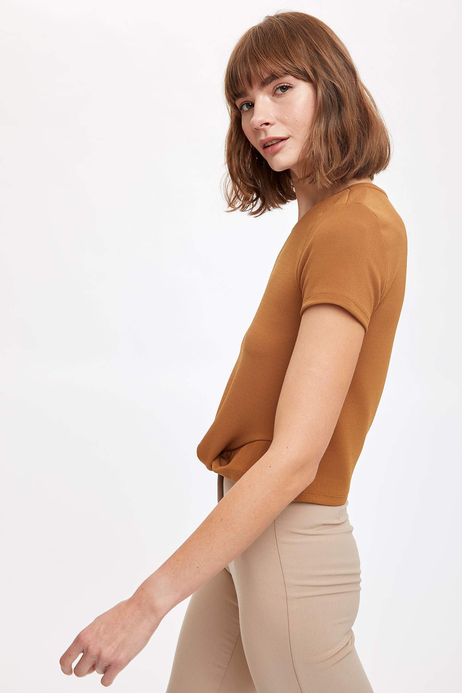 Kısa Kollu Crop Top