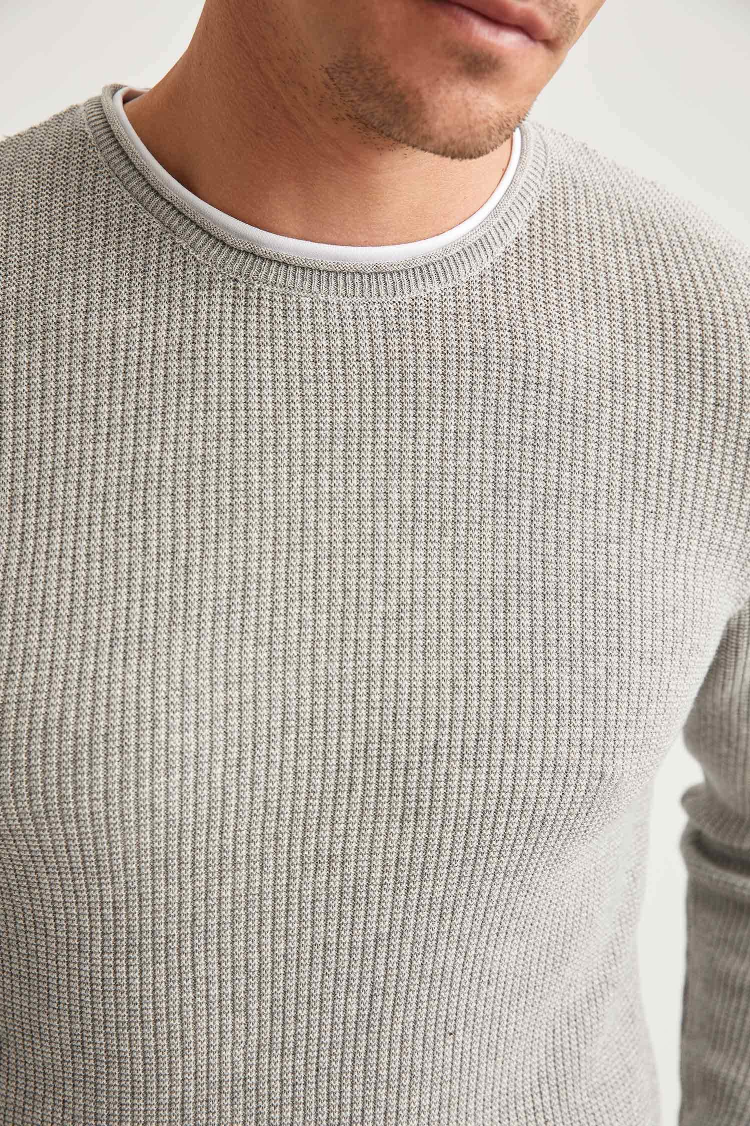 Slim Fit Bisiklet Yaka Kazak
