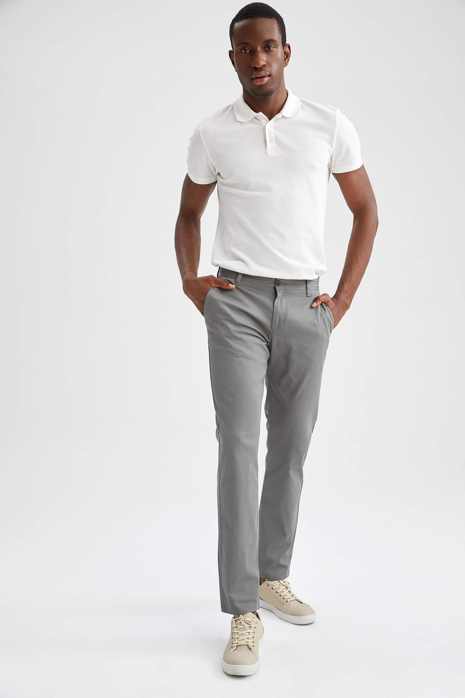 Regular Fit Basic Pamuklu Chino Pantolon