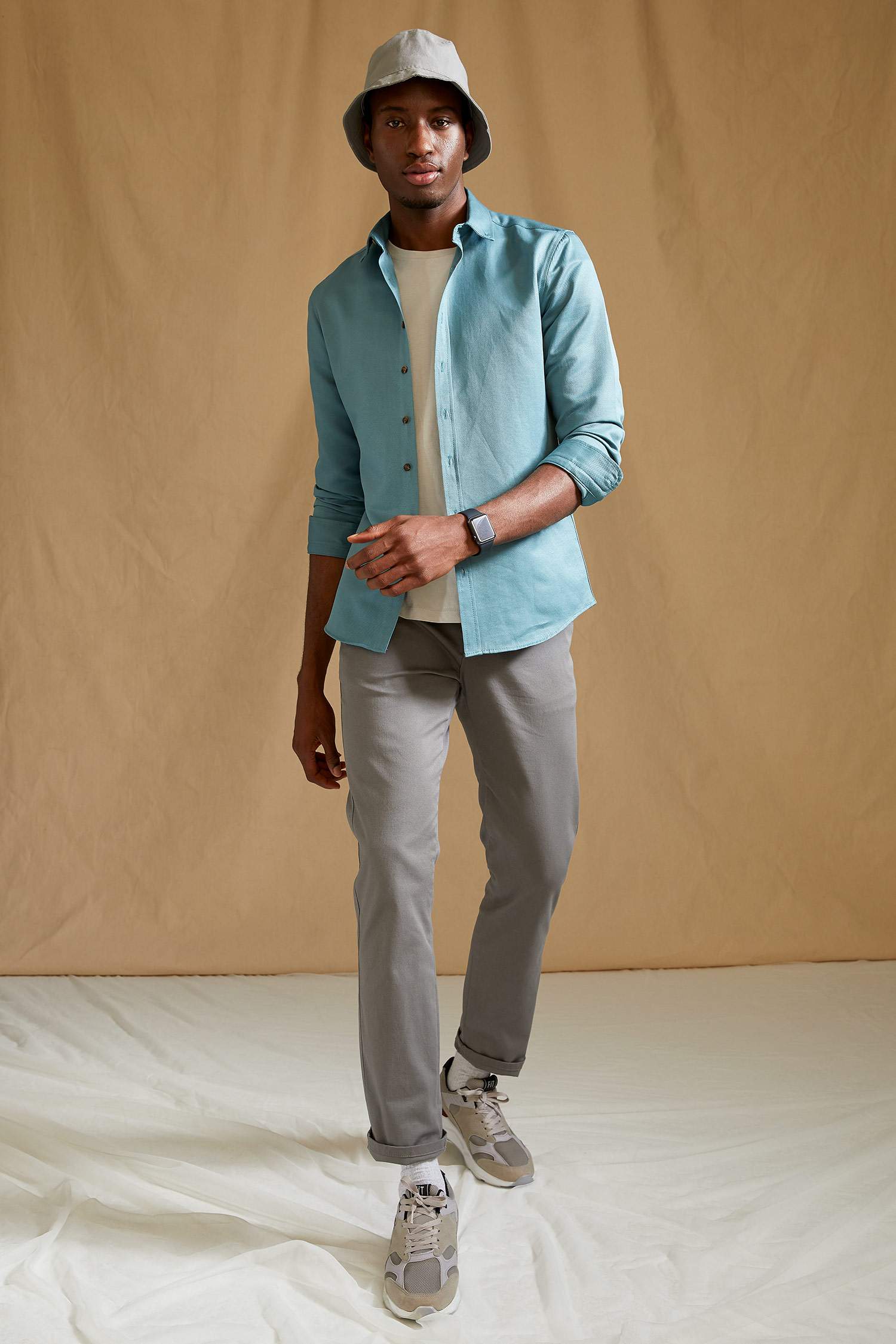 Regular Fit Basic Pamuklu Chino Pantolon