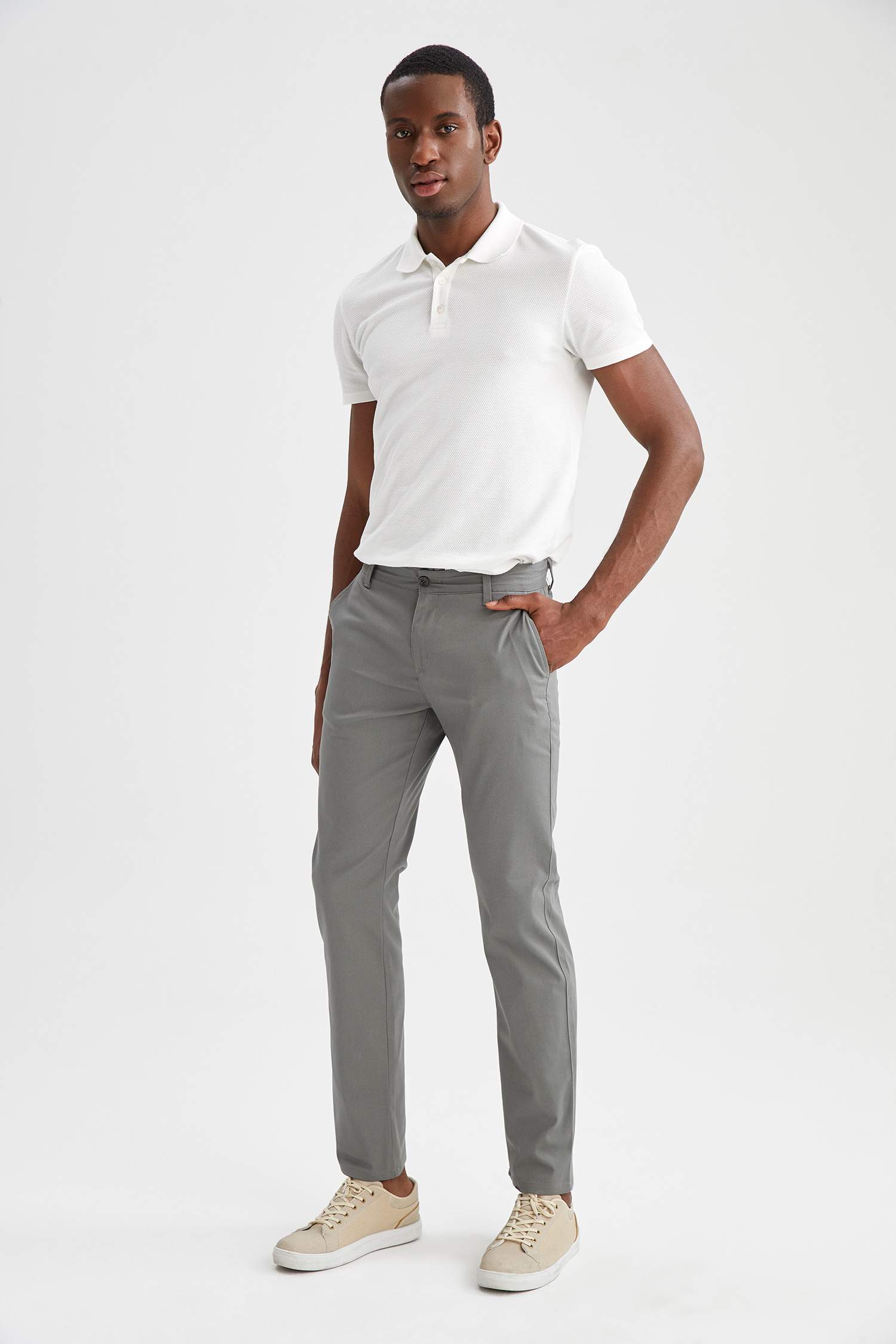 Regular Fit Basic Pamuklu Chino Pantolon