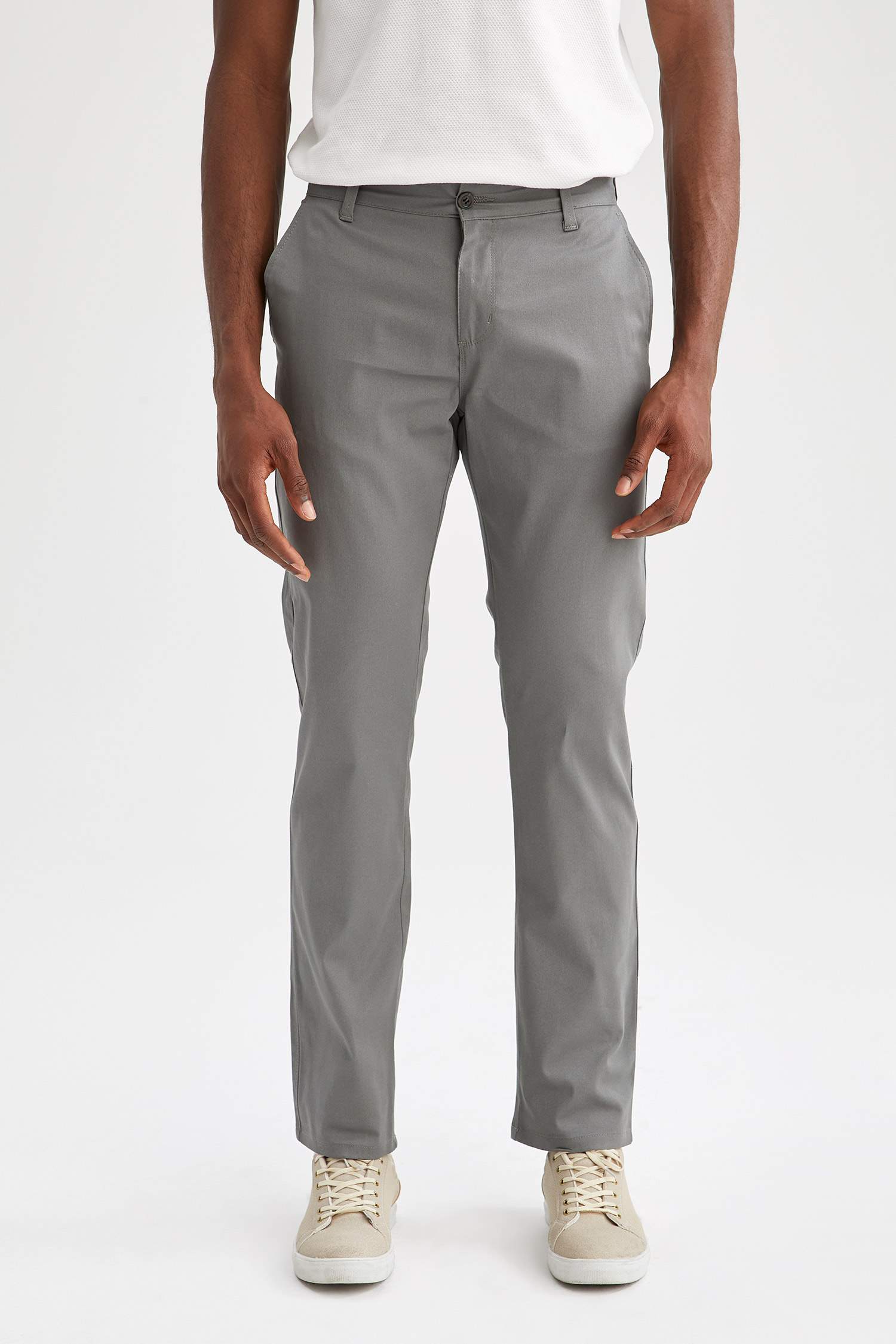 Regular Fit Basic Pamuklu Chino Pantolon