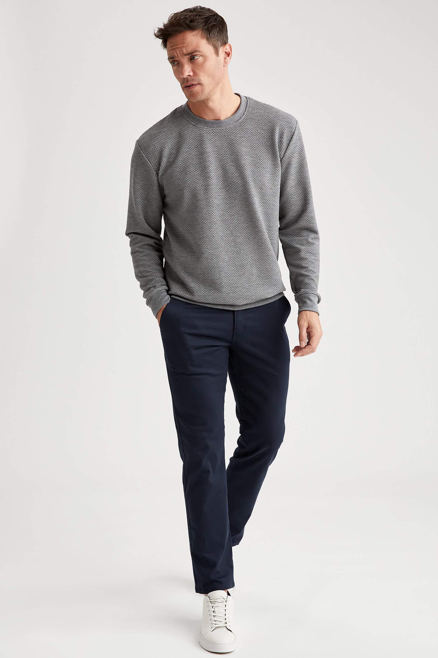 Regular Fit Basic Pamuklu Chino Pantolon