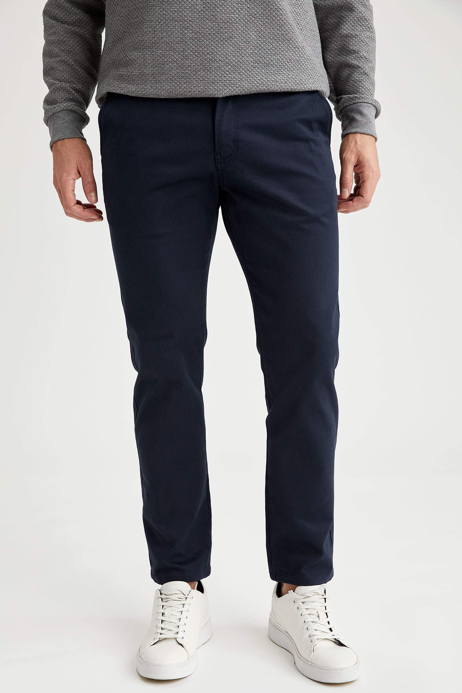 Regular Fit Basic Pamuklu Chino Pantolon