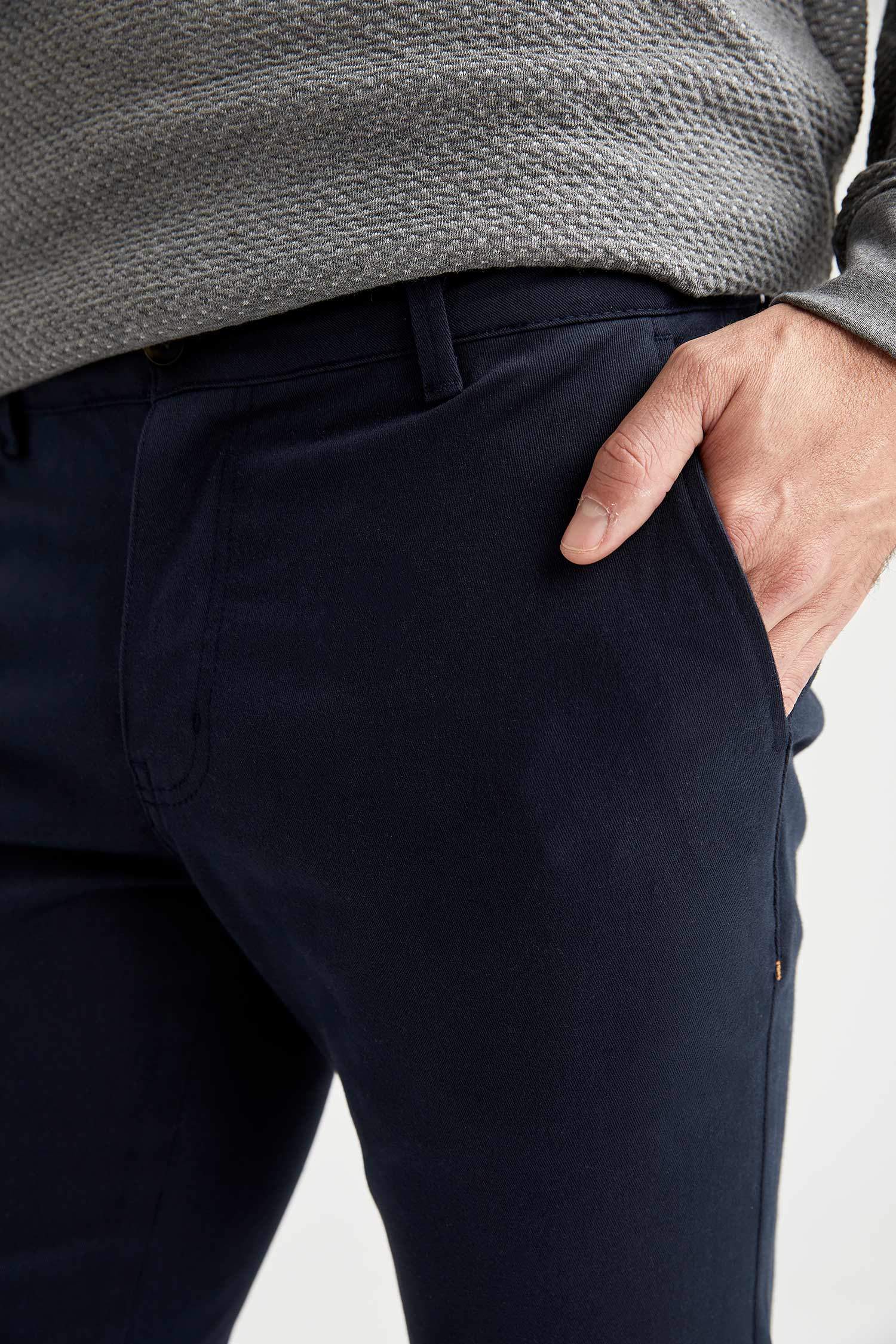 Regular Fit Basic Pamuklu Chino Pantolon