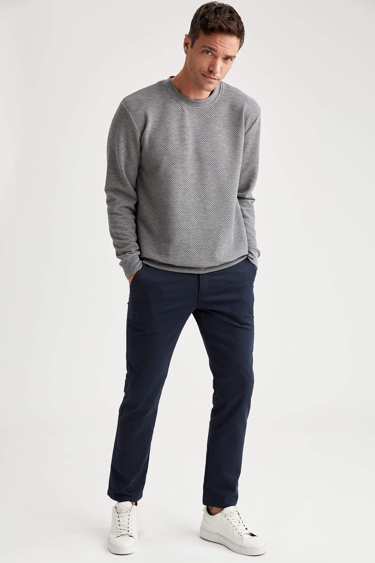 Regular Fit Basic Pamuklu Chino Pantolon
