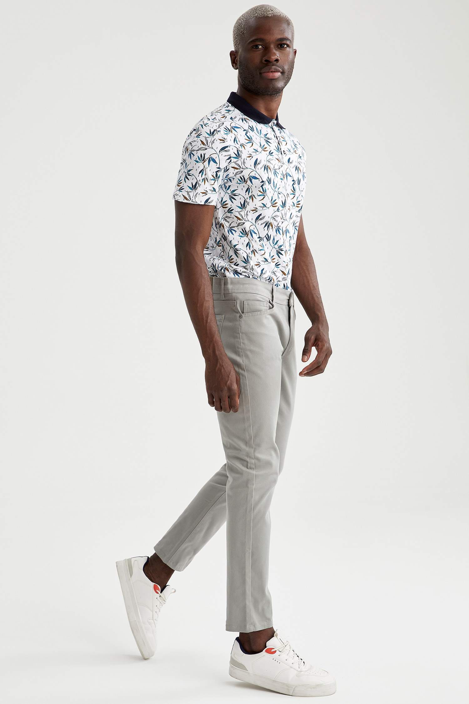 Basic Slim Fit Cepli Chino Pantolon