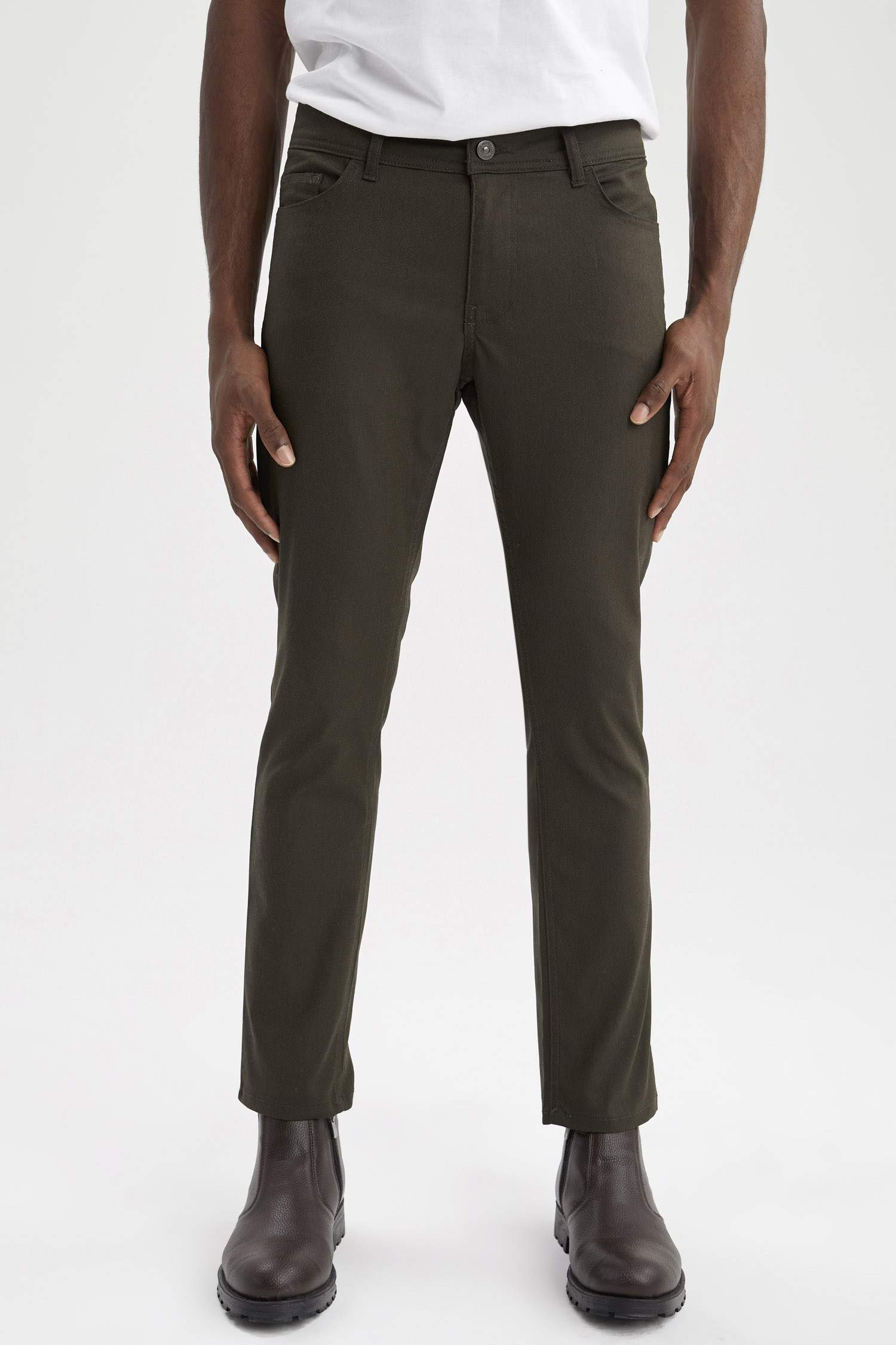 Slim Fit Basic Chino Pantolon