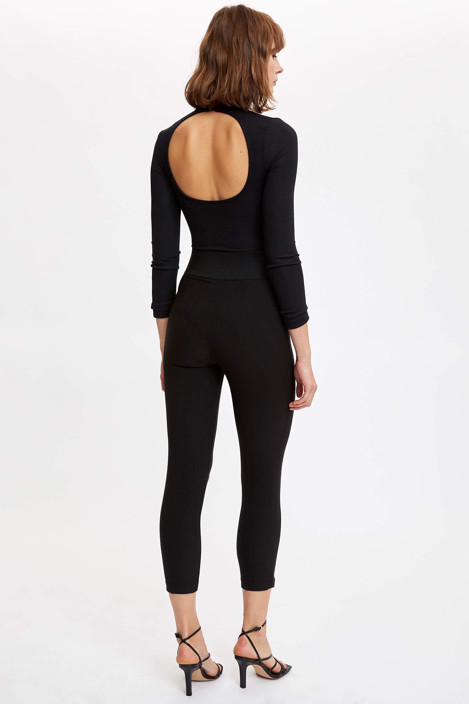 Basic Slim Fit Dokuma Tayt