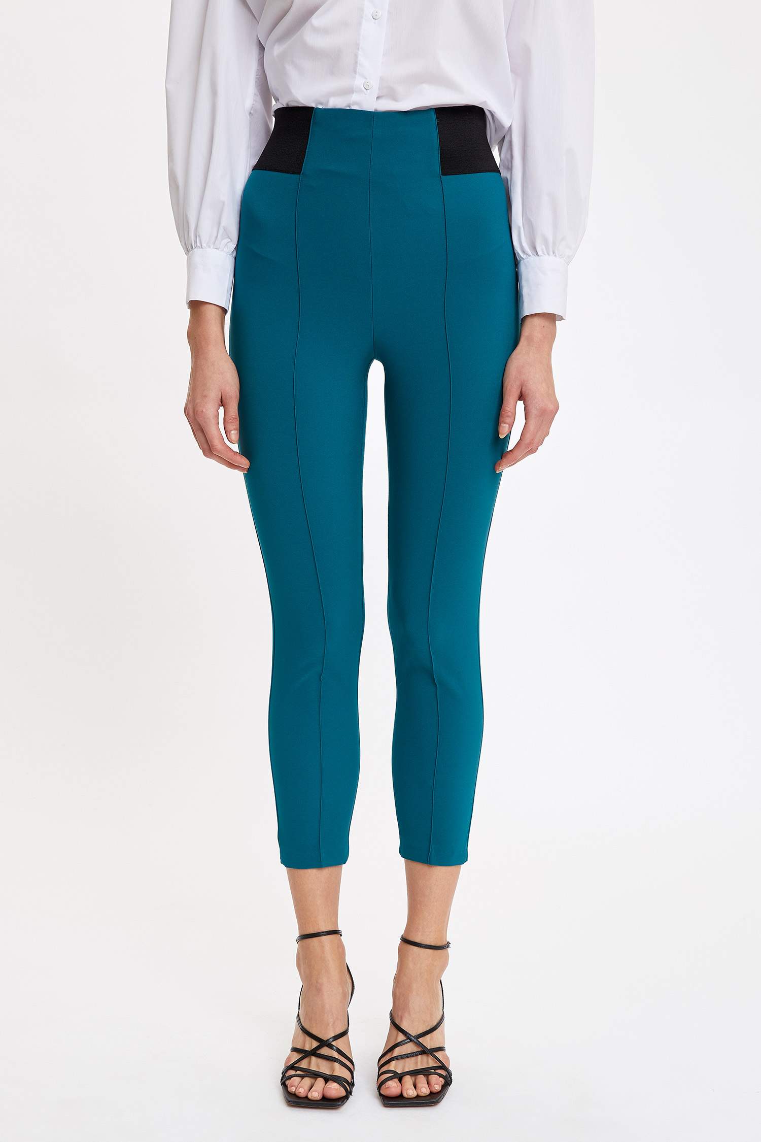 Basic Slim Fit Dokuma Tayt