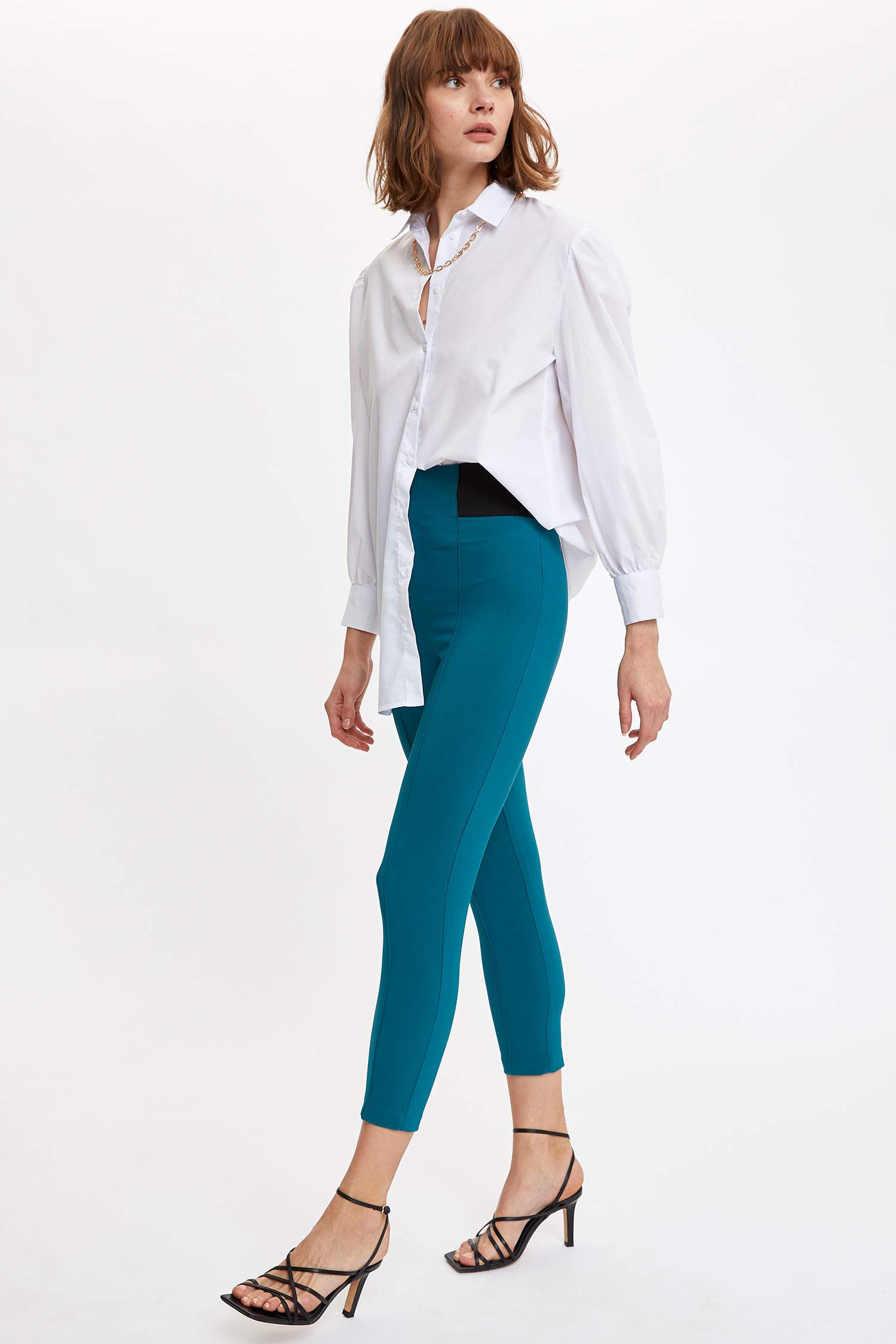 Basic Slim Fit Dokuma Tayt