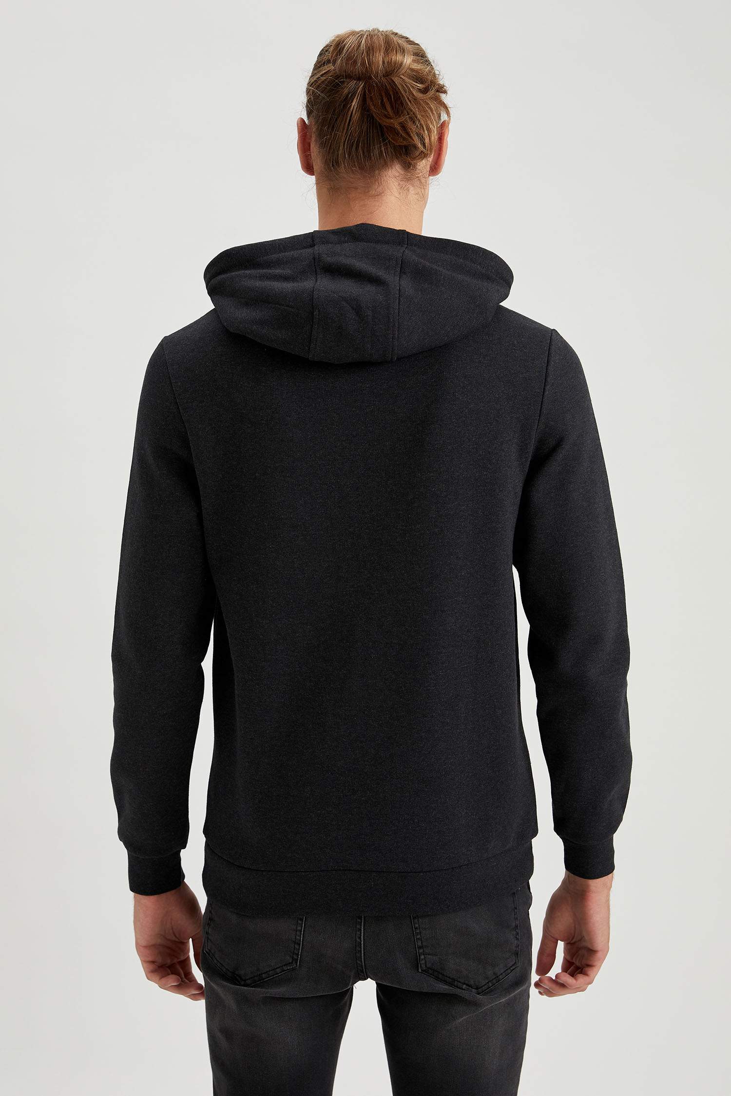 Slim Fit Uzun Kollu İçi Yumuşak Tüylü Sweatshirt