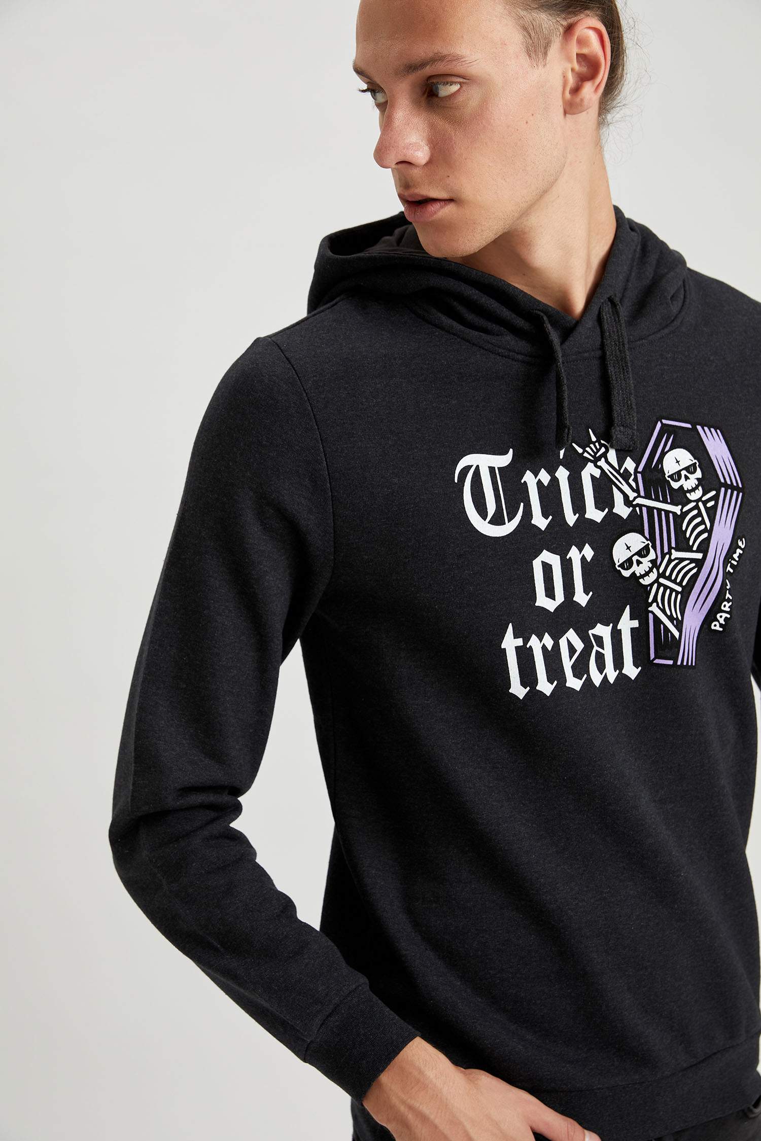 Slim Fit Uzun Kollu İçi Yumuşak Tüylü Sweatshirt