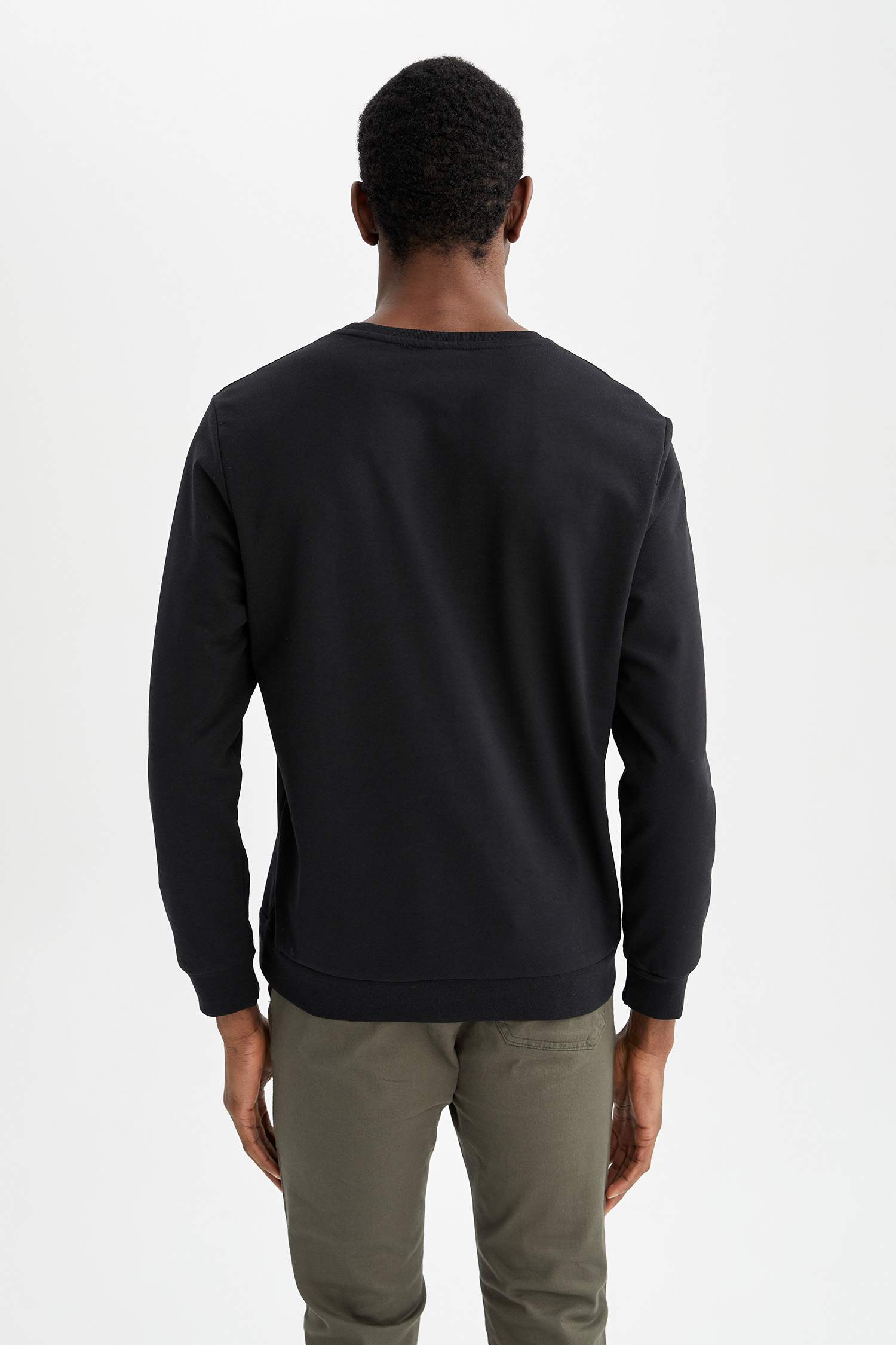 Slim Fit Bisiklet Yaka Basic Sweatshirt 2'li