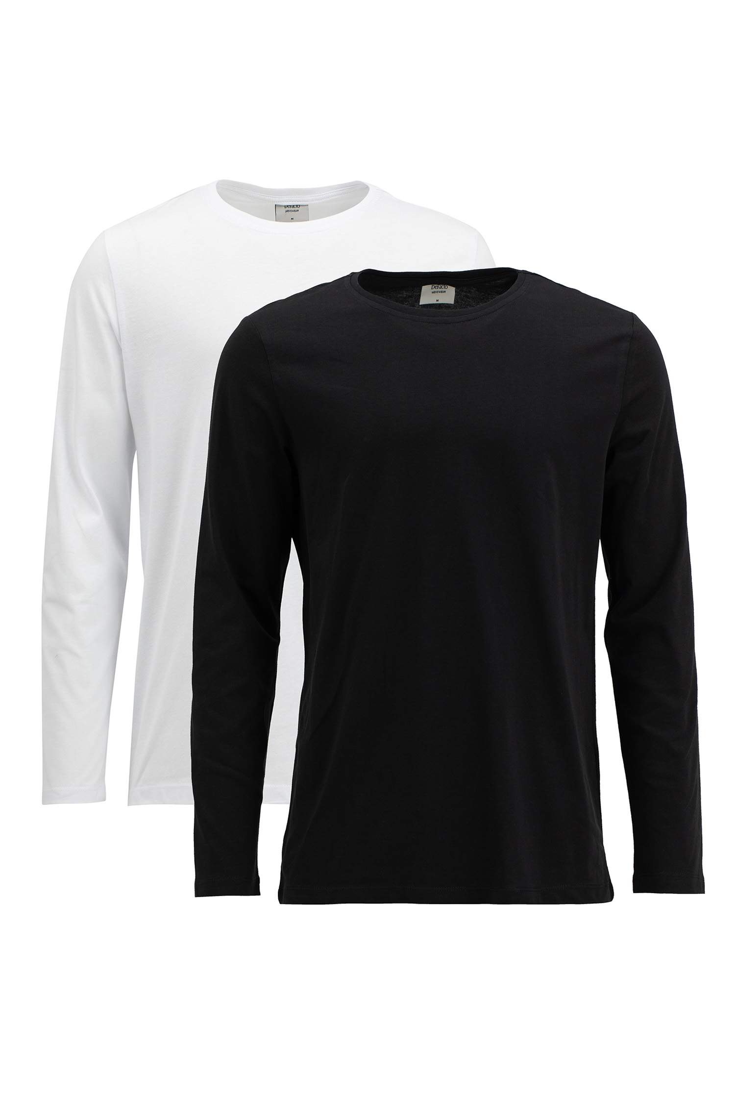 2'li Body Slim Fit Bisiklet Yaka Uzun Kollu