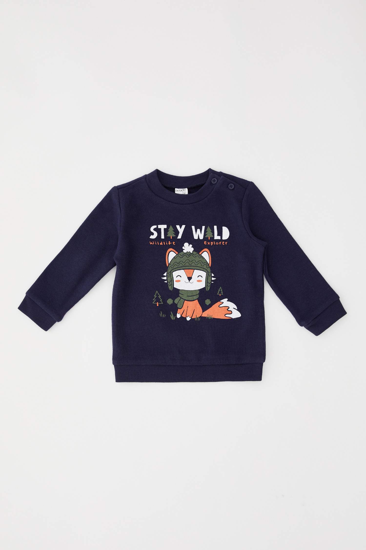Erkek Bebek Baskılı Sweatshirt