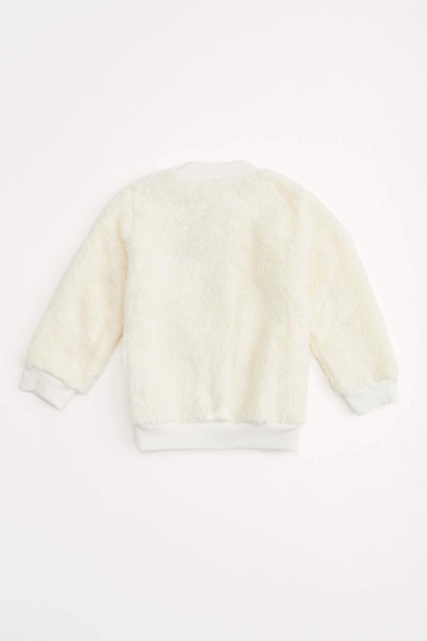 Kız Bebek Nakışlı Peluş Hırka