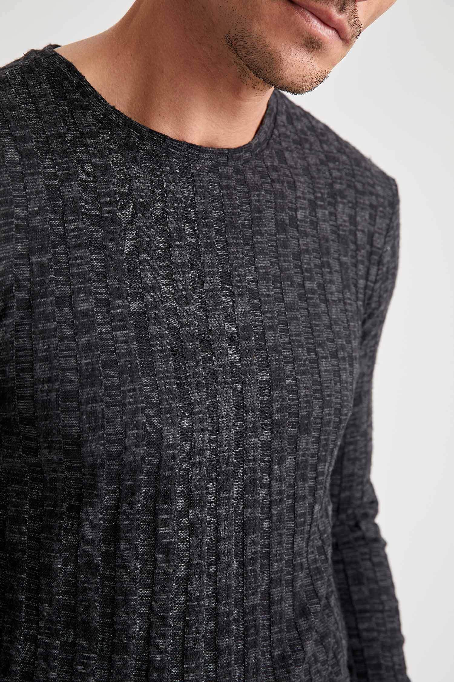Slim Fit Uzun Kollu Basic Tişört