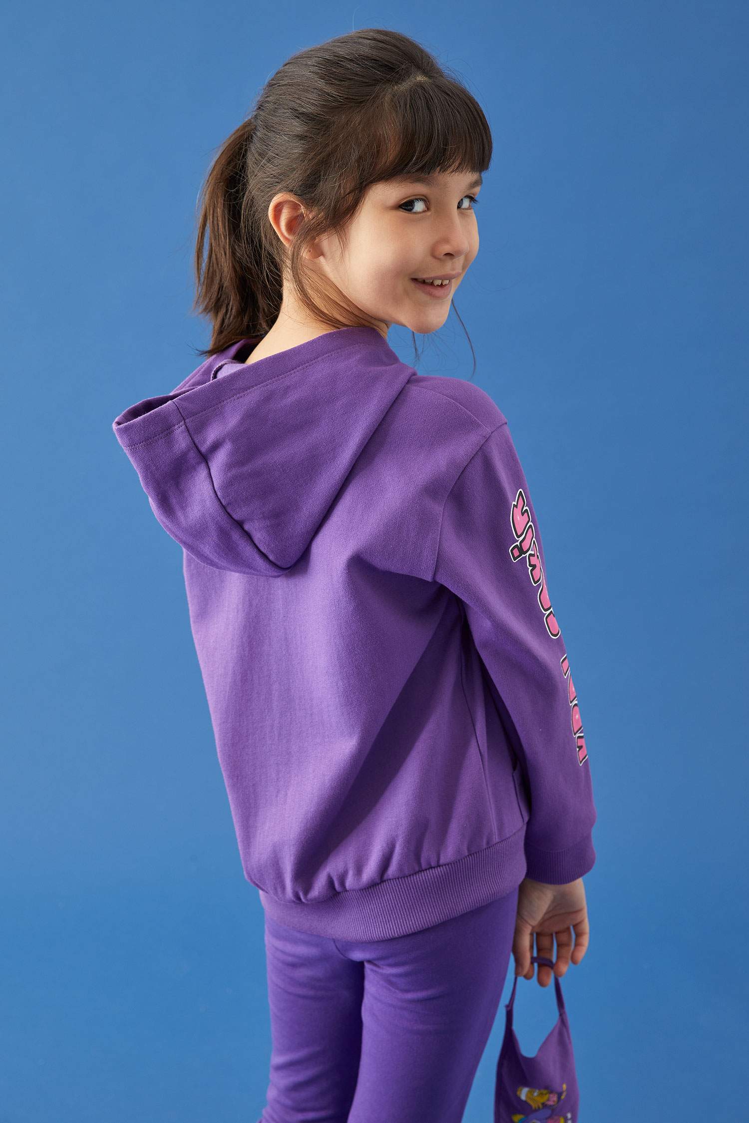 Kız Çocuk Kral Şakir Lisanslı Kapüşonlu Sweatshirt