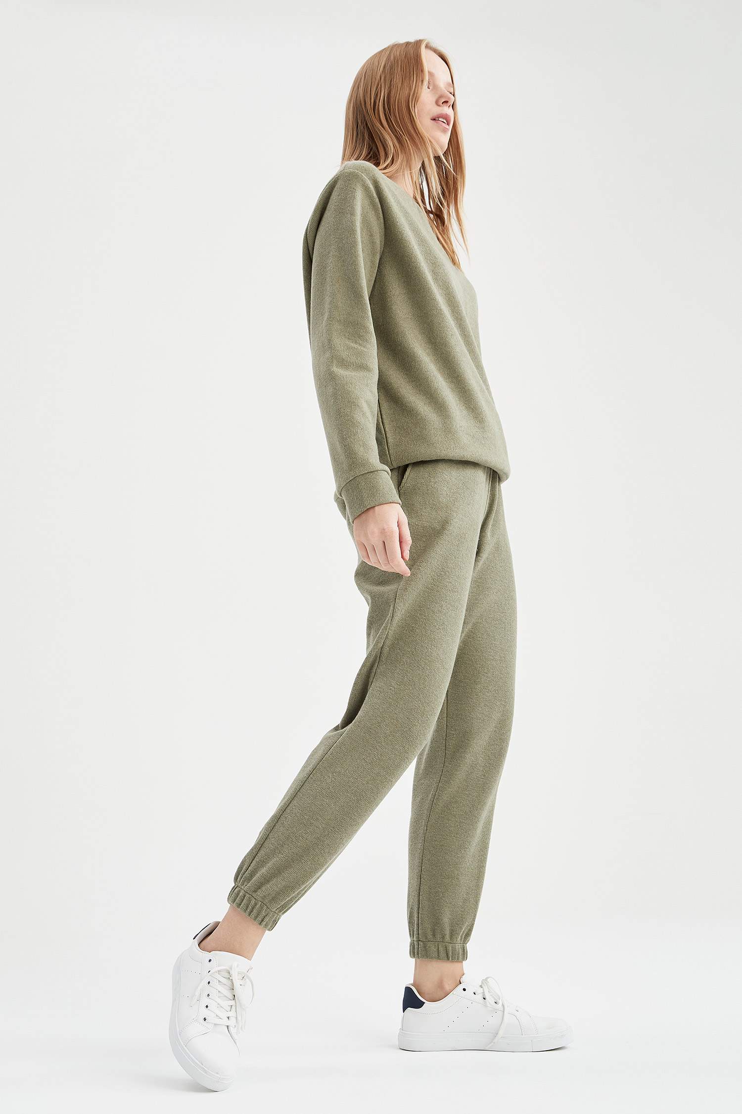 Basic Beli Bağcıklı Relax Fit Basic Jogger Eşofman Altı