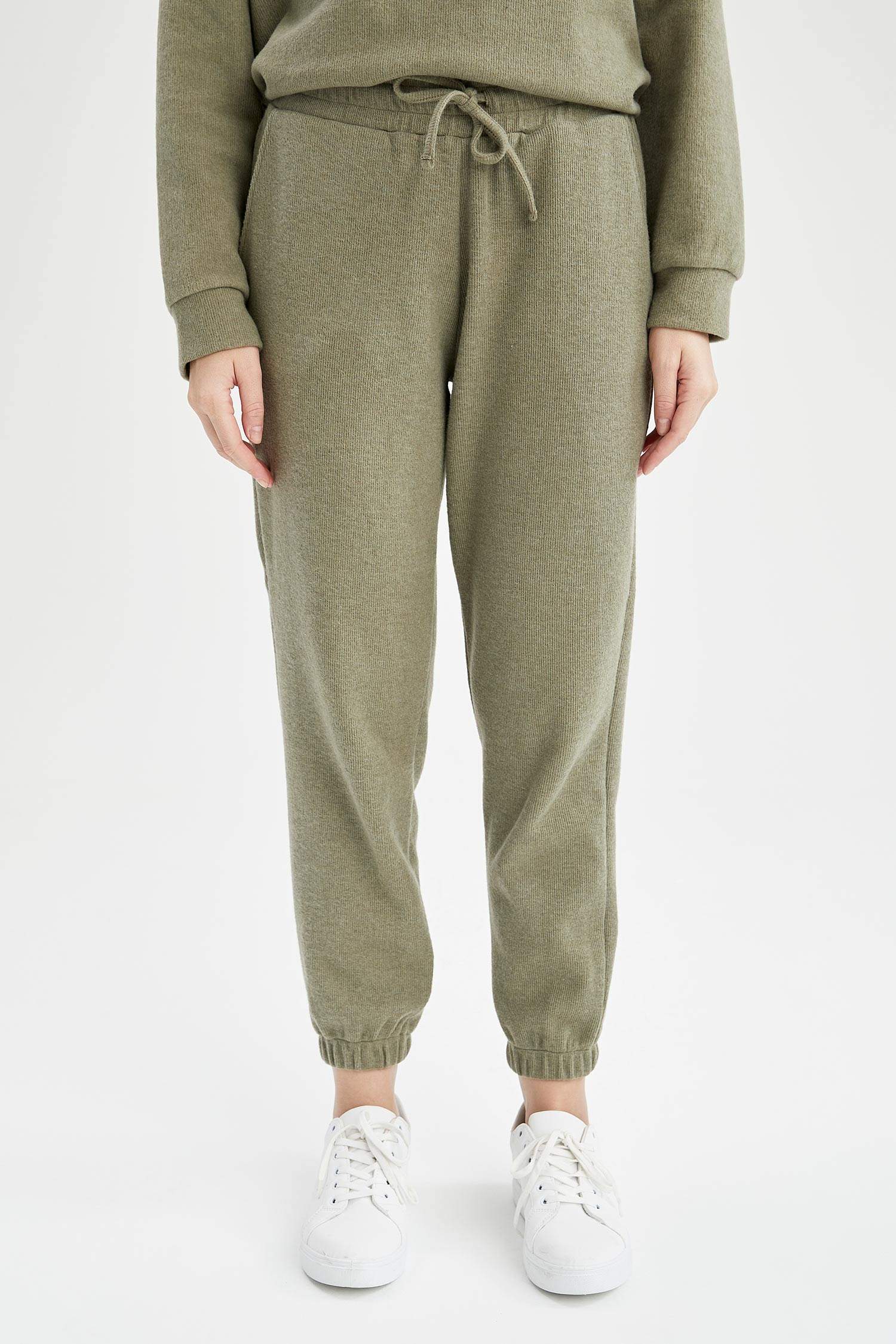 Basic Beli Bağcıklı Relax Fit Basic Jogger Eşofman Altı