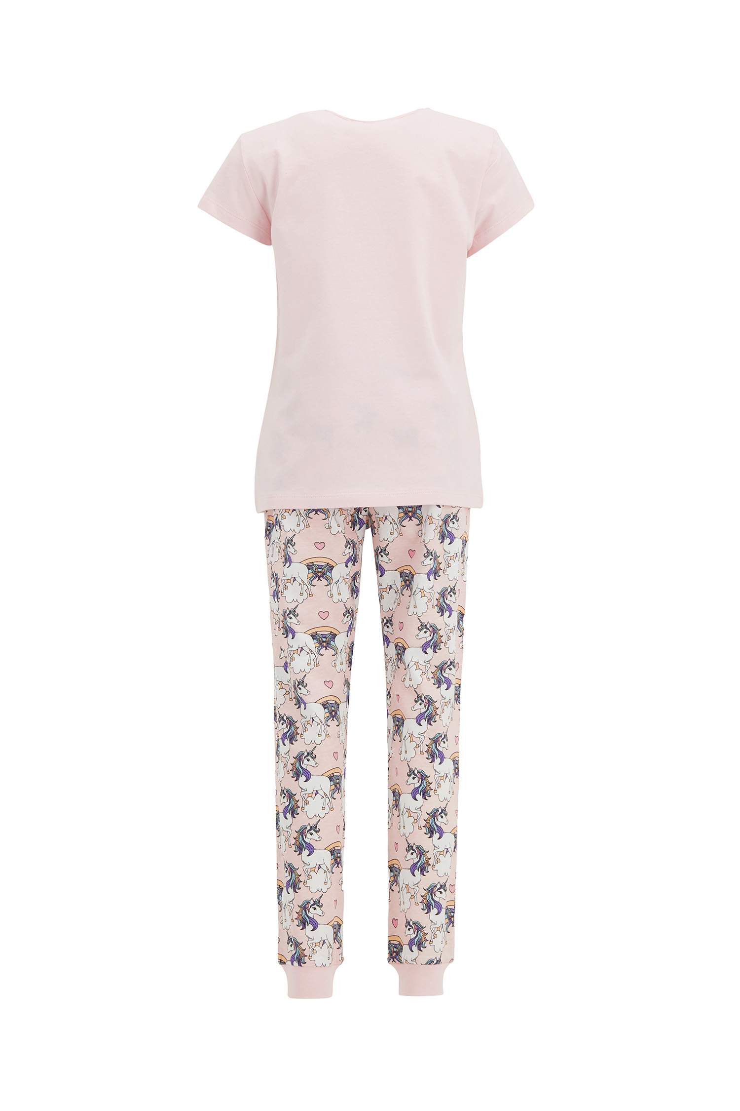 Kız Çocuk Unicorn Baskılı Pijama Takım