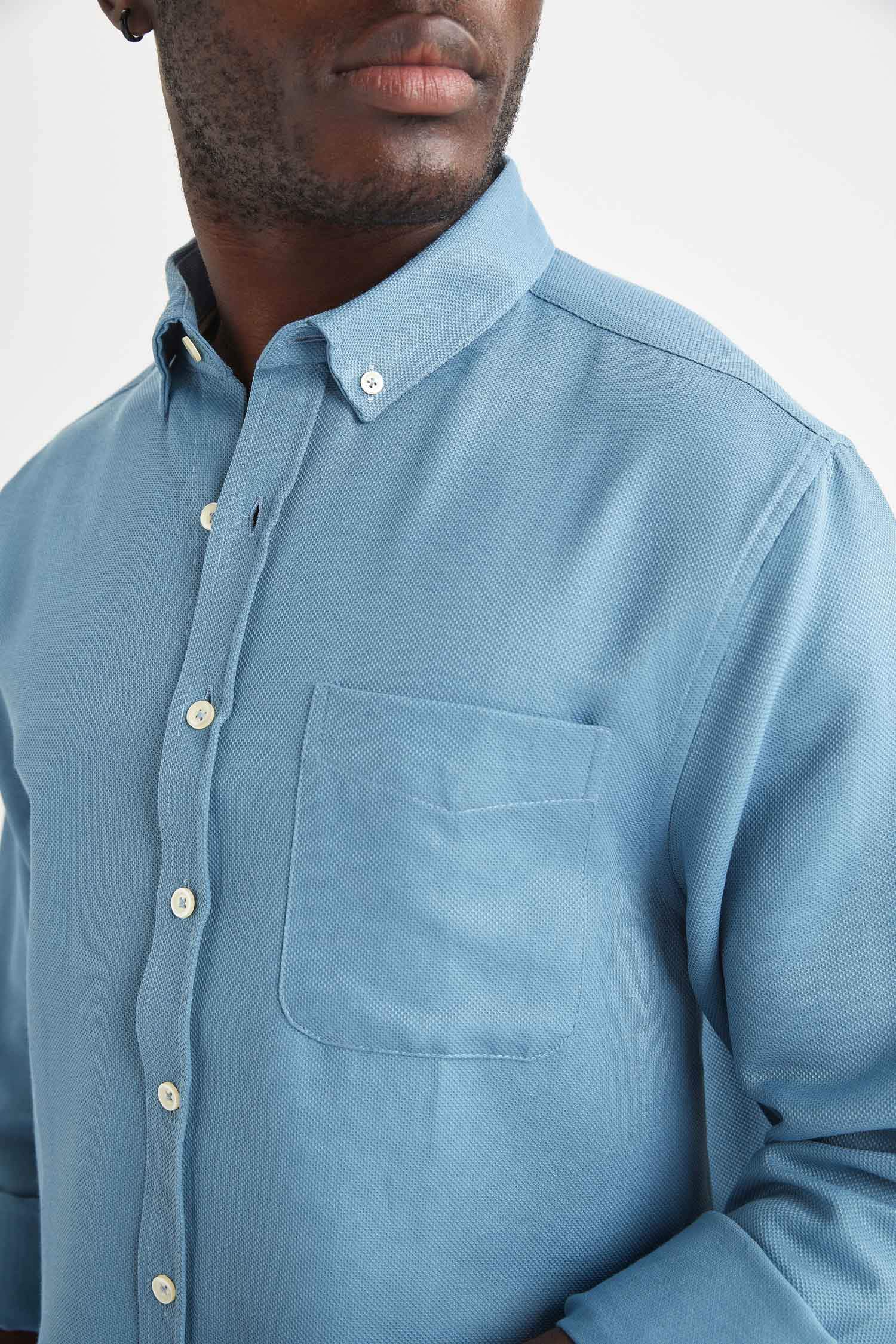 Slim Fit Basic Uzun Kollu Gömlek