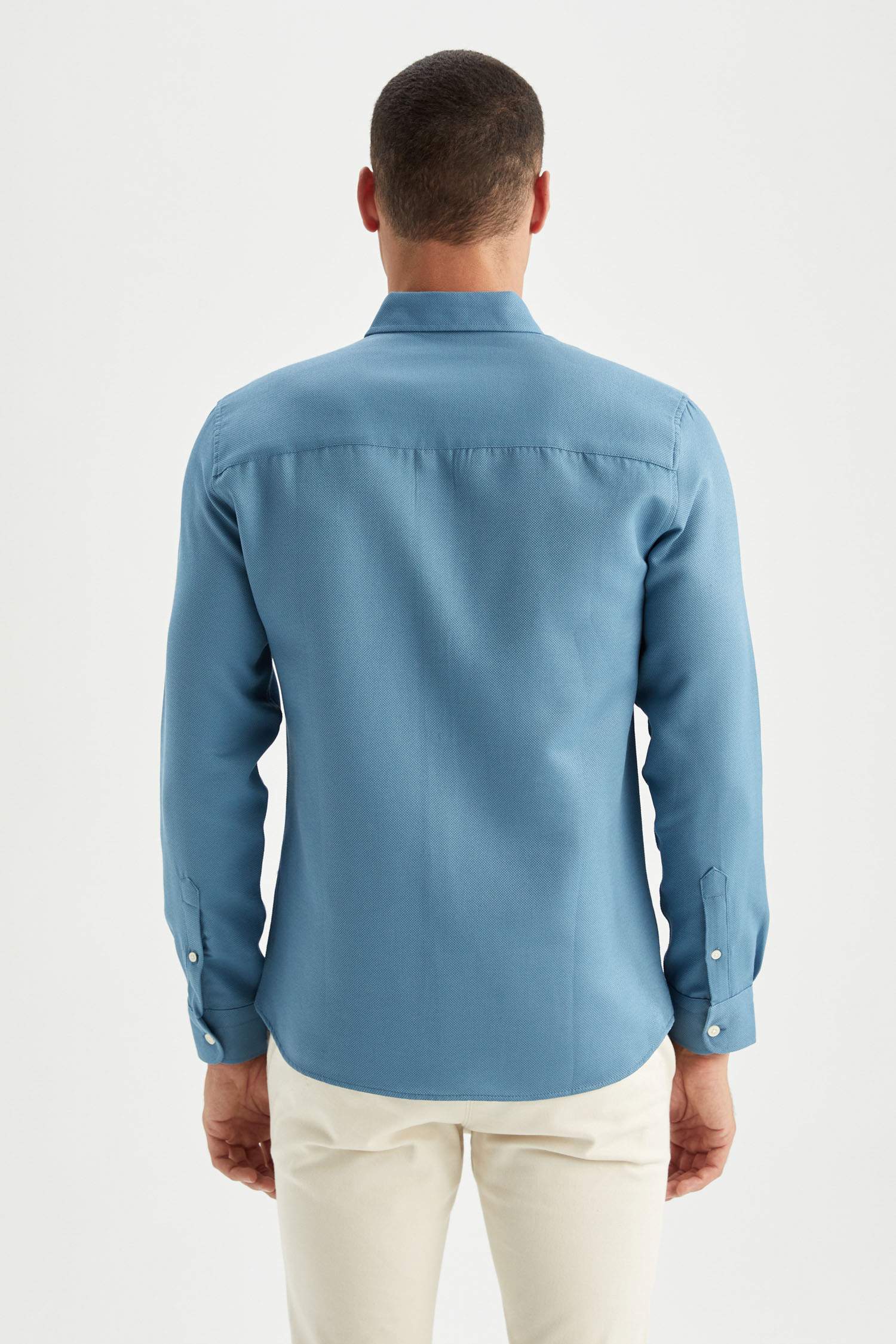 Slim Fit Basic Uzun Kollu Gömlek