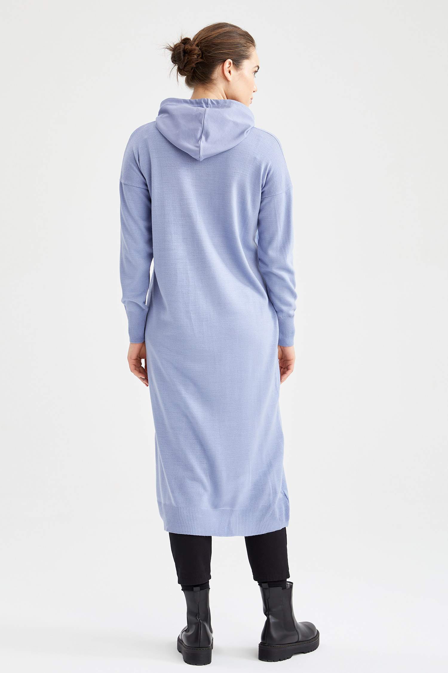 Kapüşonlu Relax Fit Uzun Sweat Tunik
