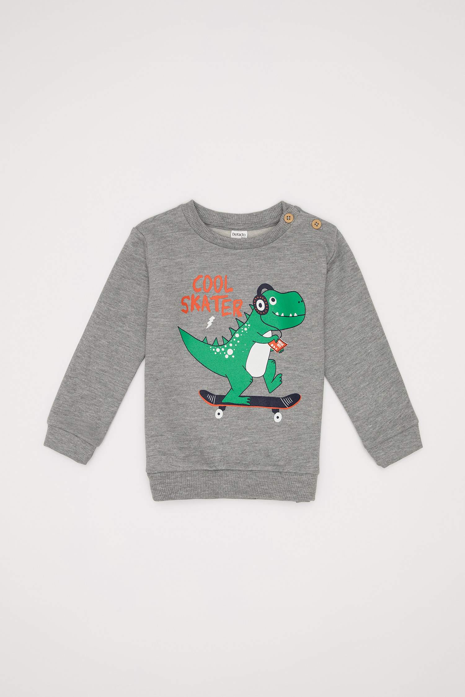Erkek Bebek Regular Fit Tekli Sweatshirt