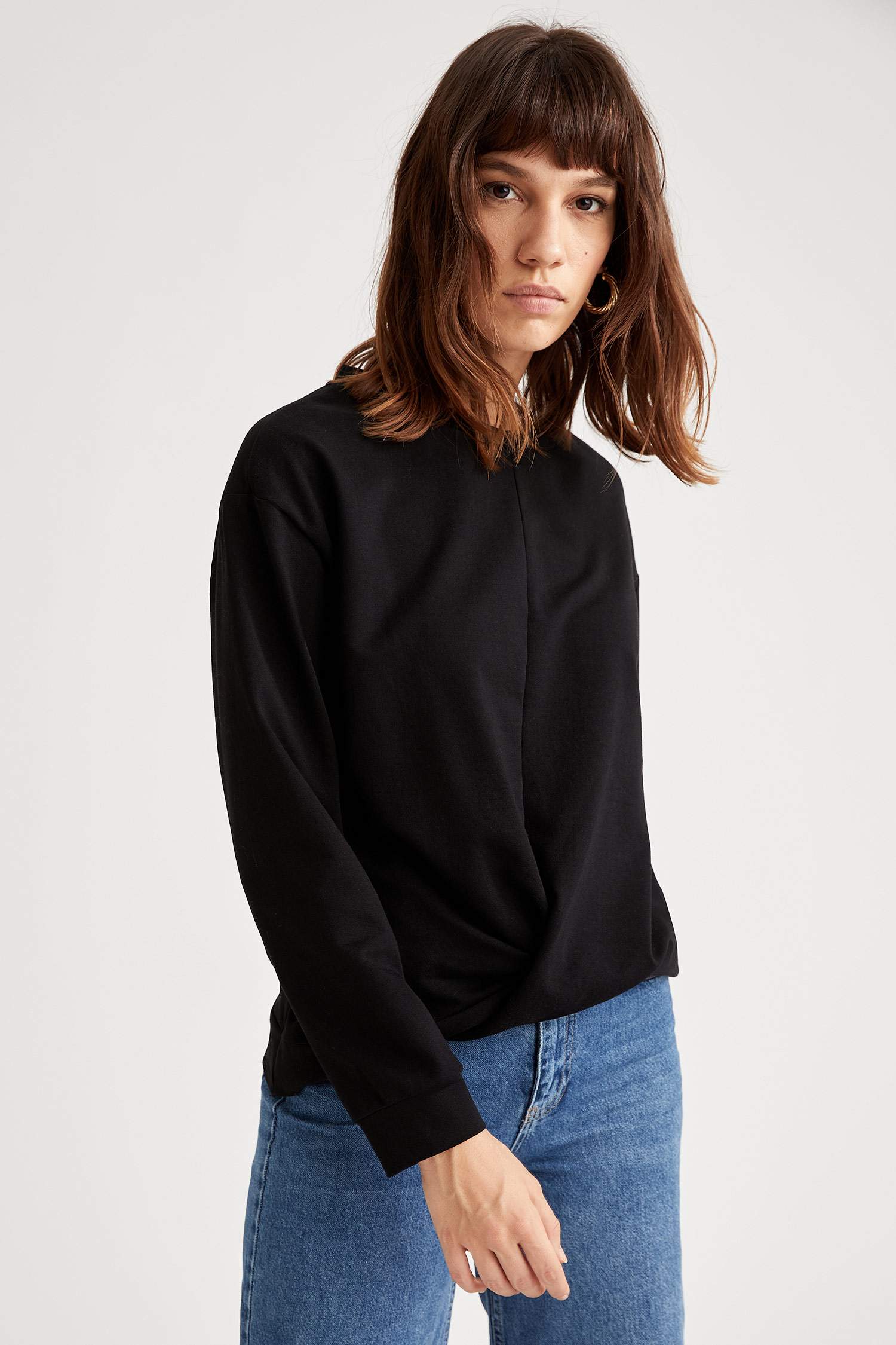 Regular Fit Basic Uzun Kollu Tişört