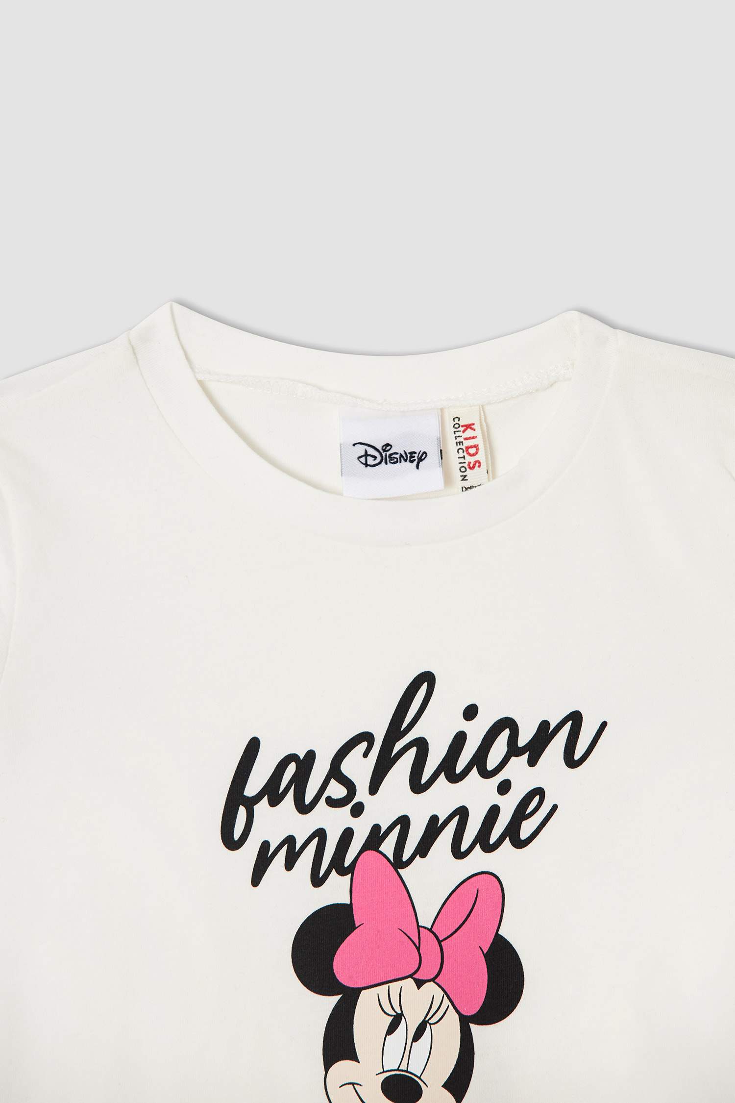 Kız Çocuk Minnie Mouse Lisanlı Kısa Kol Tişört