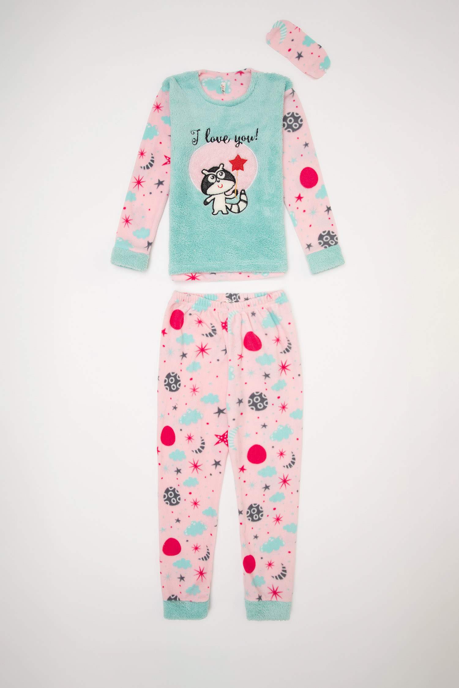 Kız Çocuk Baskılı Pijama Takım