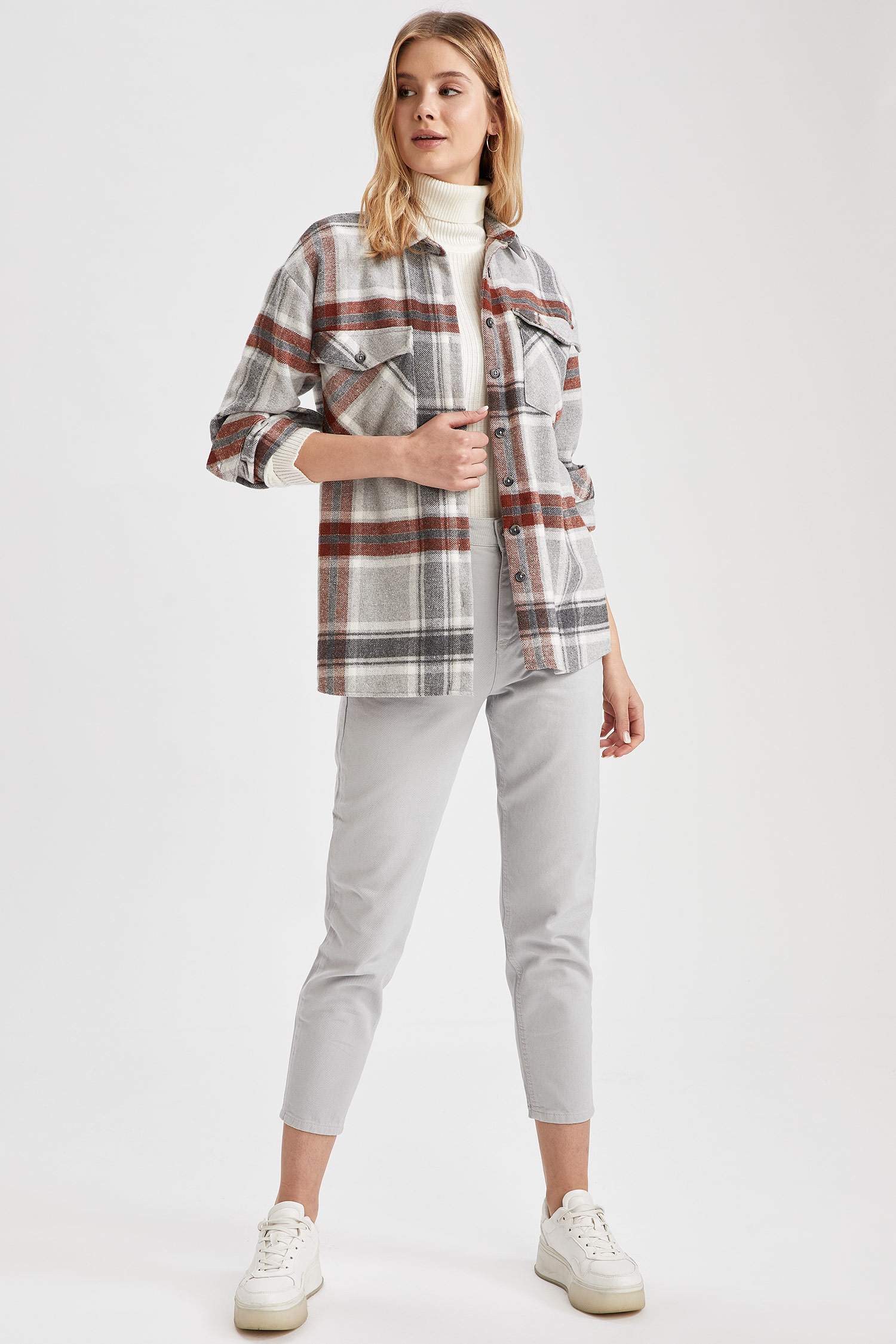 Mom Fit Dokuma Pantolon