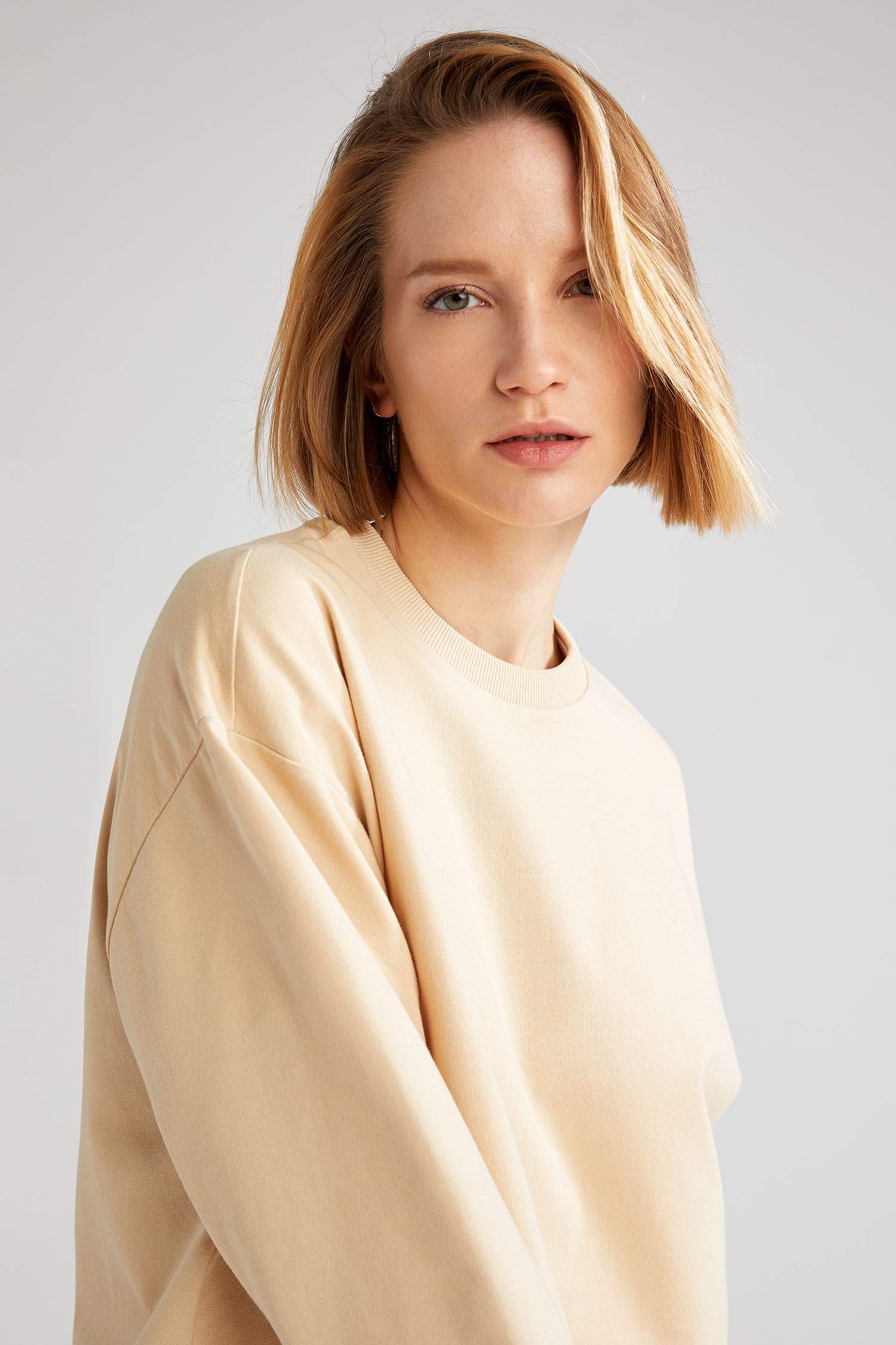 Geniş Kol Detaylı Oversize Sweat Tunik