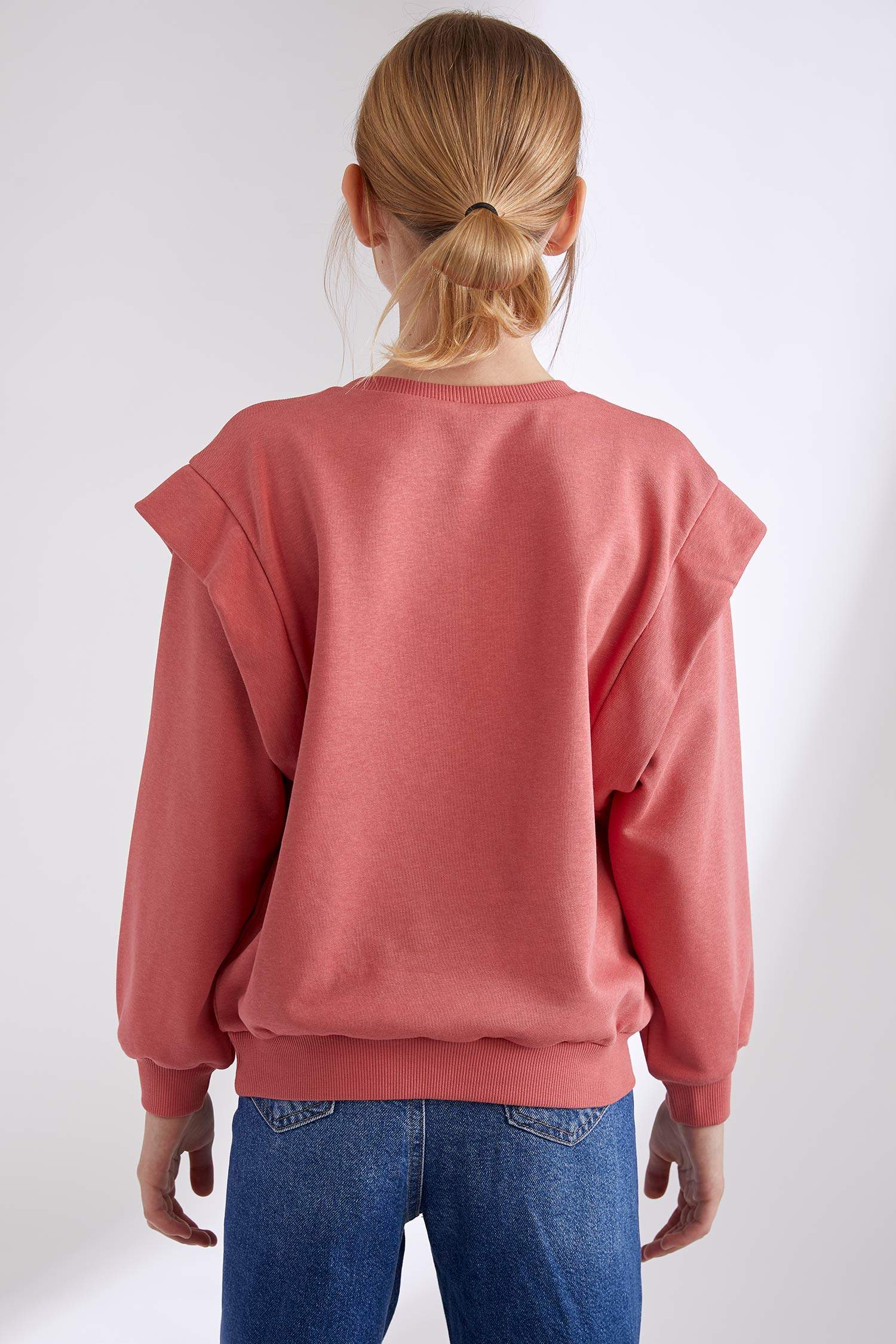Kız Çocuk Yazı Baskılı Sweatshirt