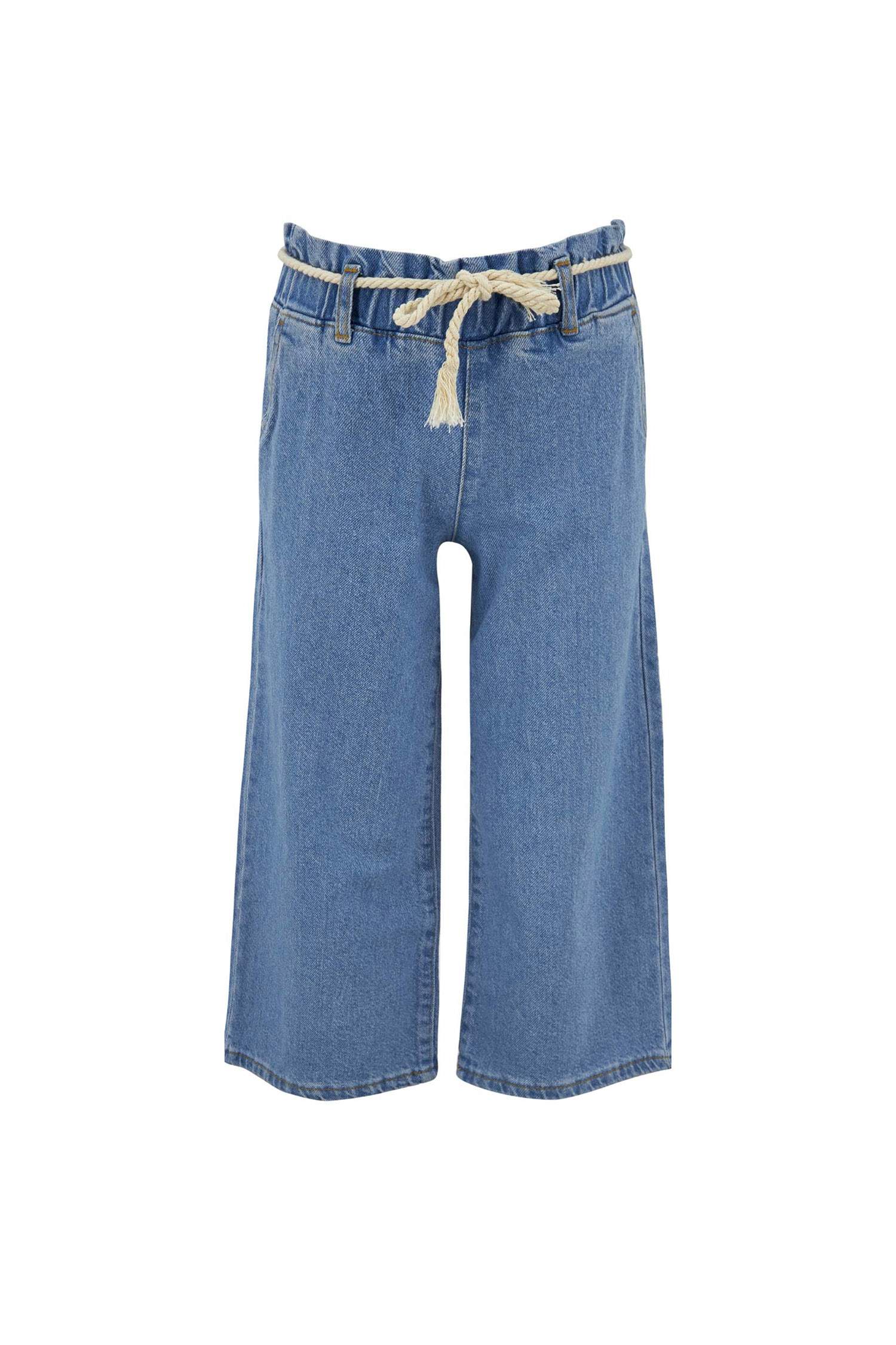 Kız Çocuk Hasır İpli Culotte Pantolon
