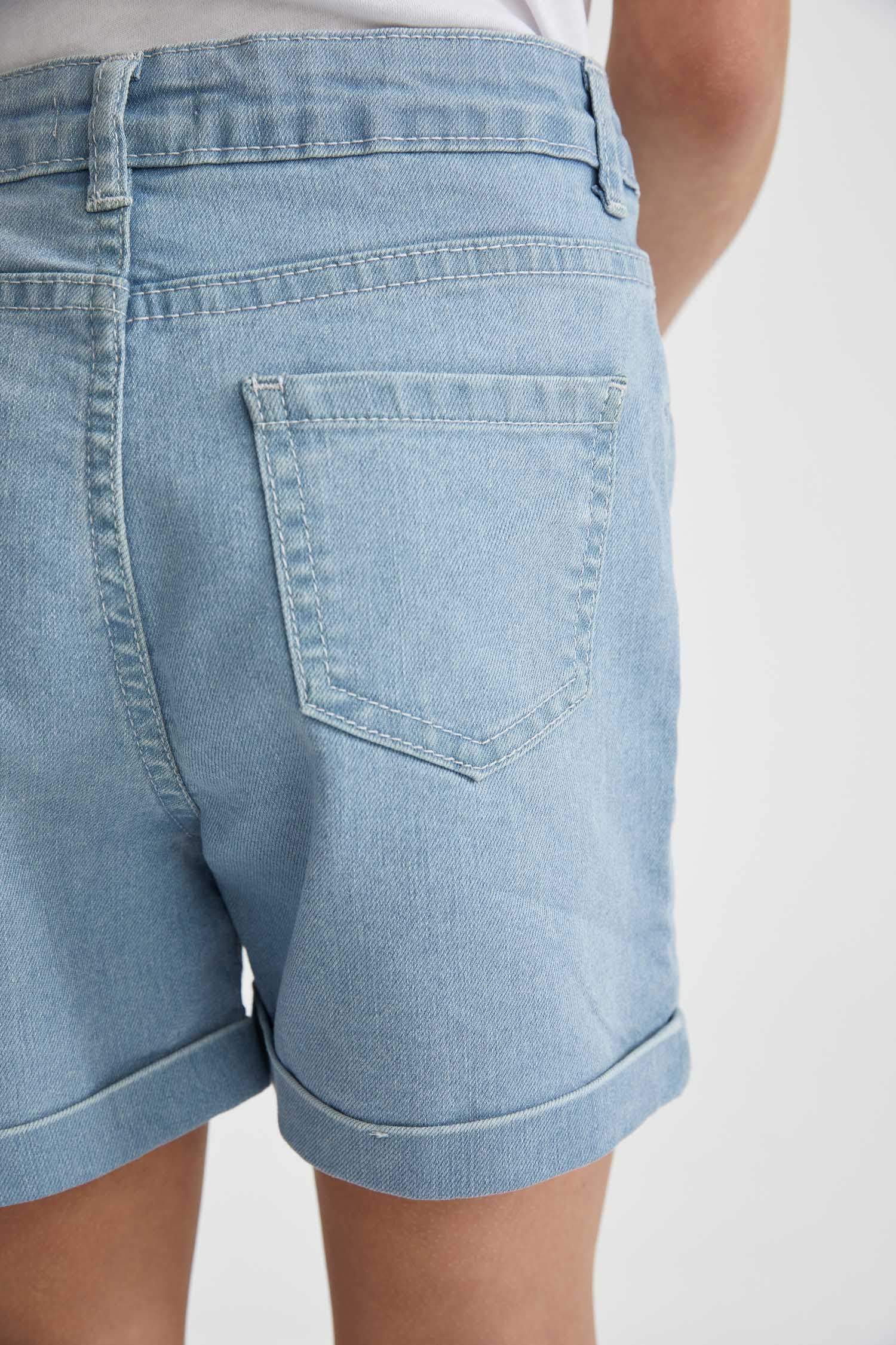 Kız Çocuk Mini Jean Şort