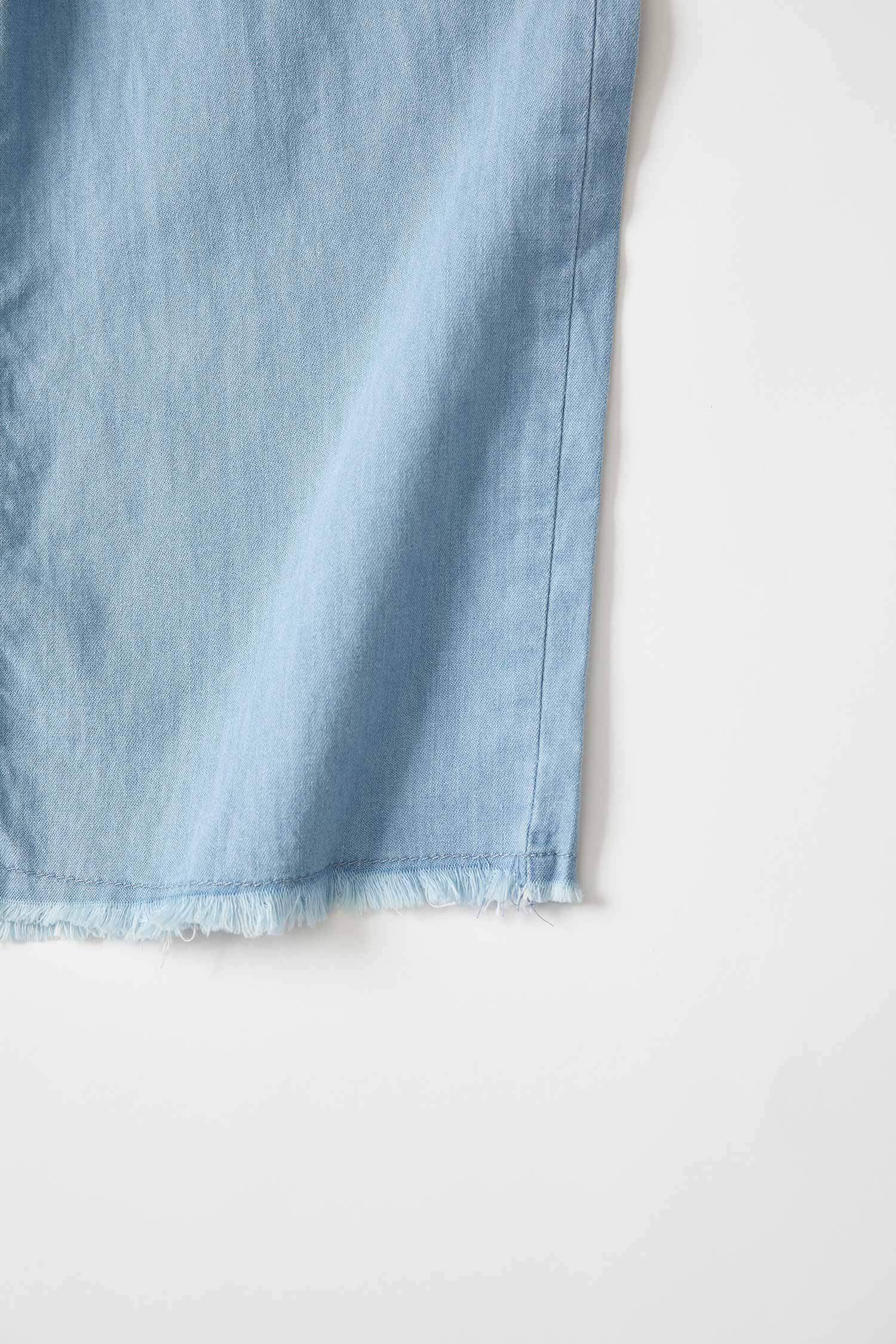Kız Çocuk Culotte Jean Kapri Boy Pantolon