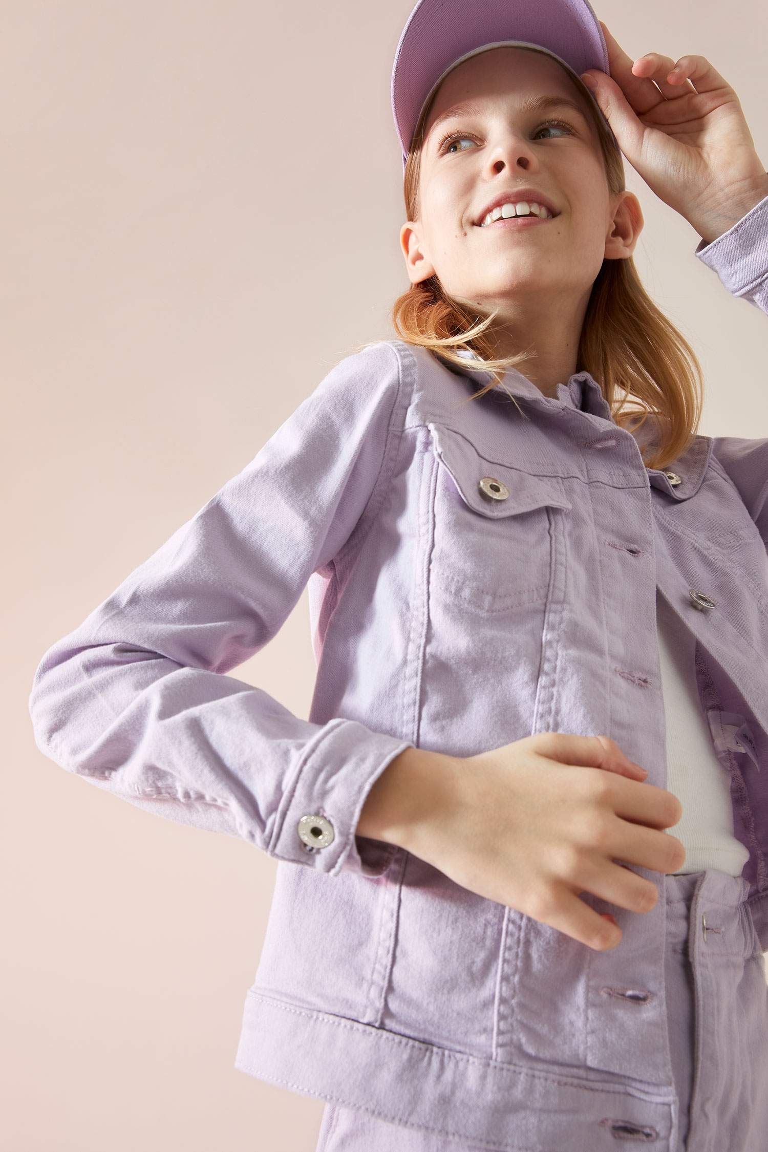 Kız Çocuk Regular Fit Jean Ceket
