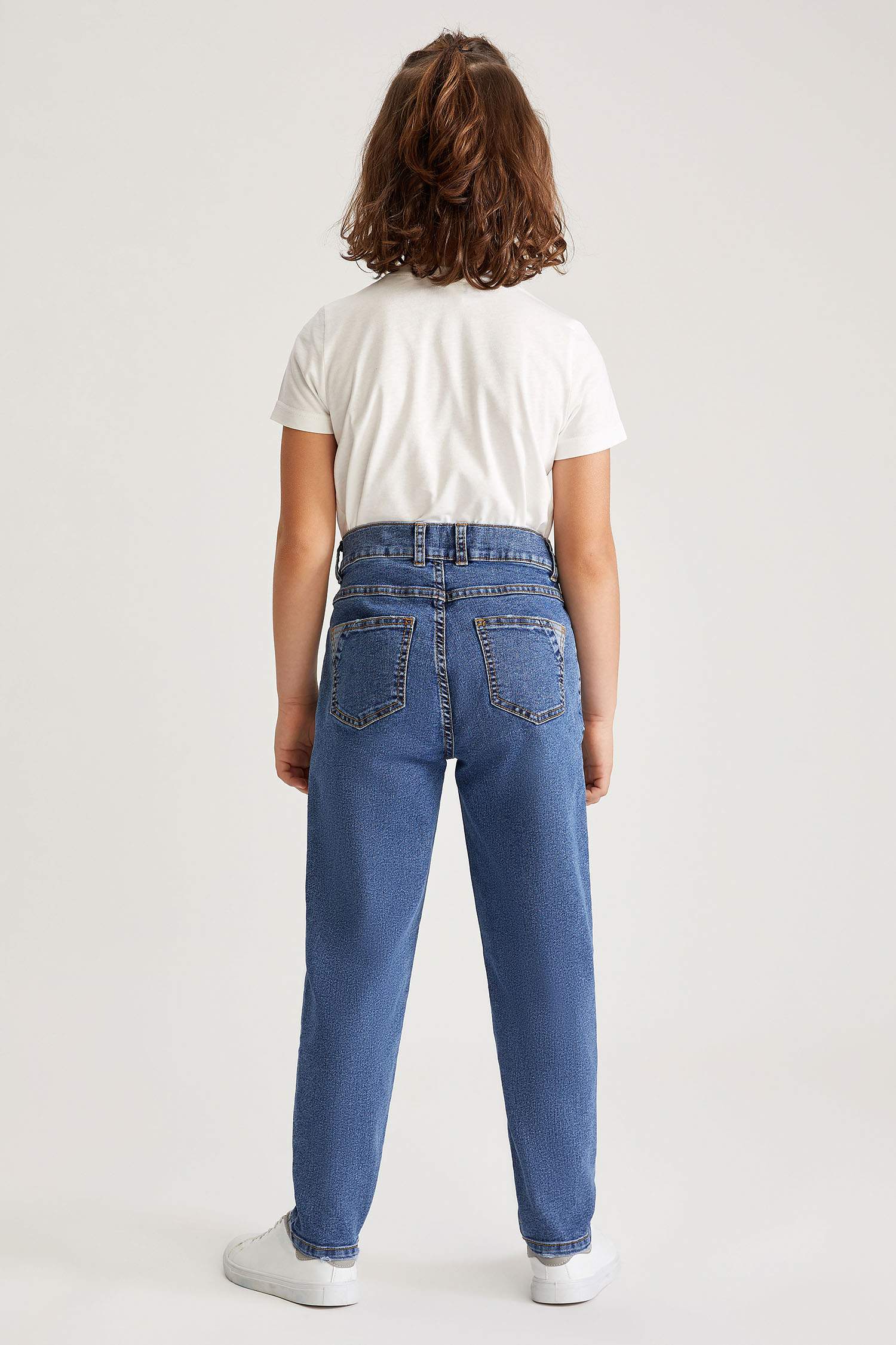 Erkek Çocuk Loose Fit Yıpratma Detaylı Jean Pantolon