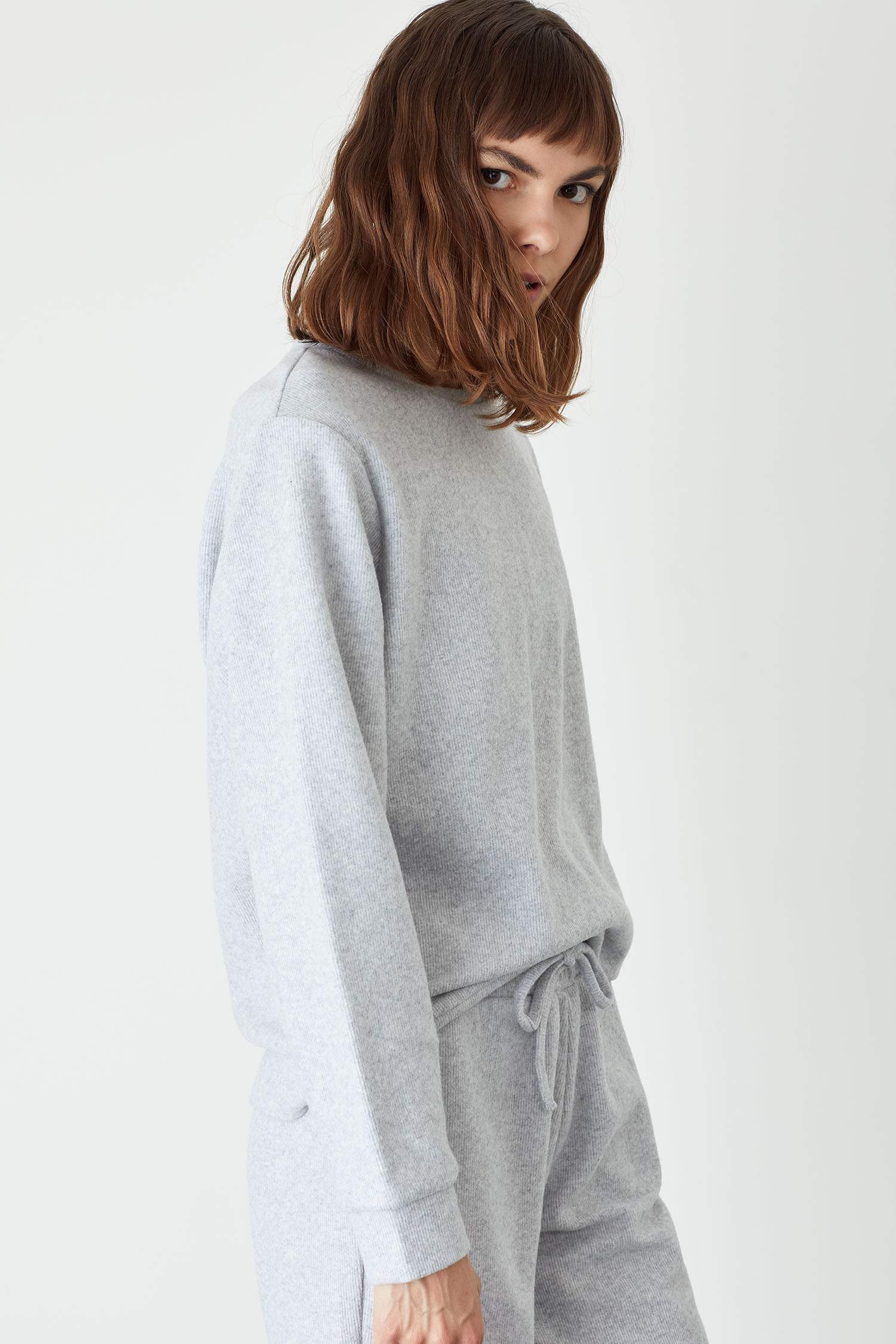 Regular Fit Bisiklet Yaka Uzun Kollu Sweatshirt