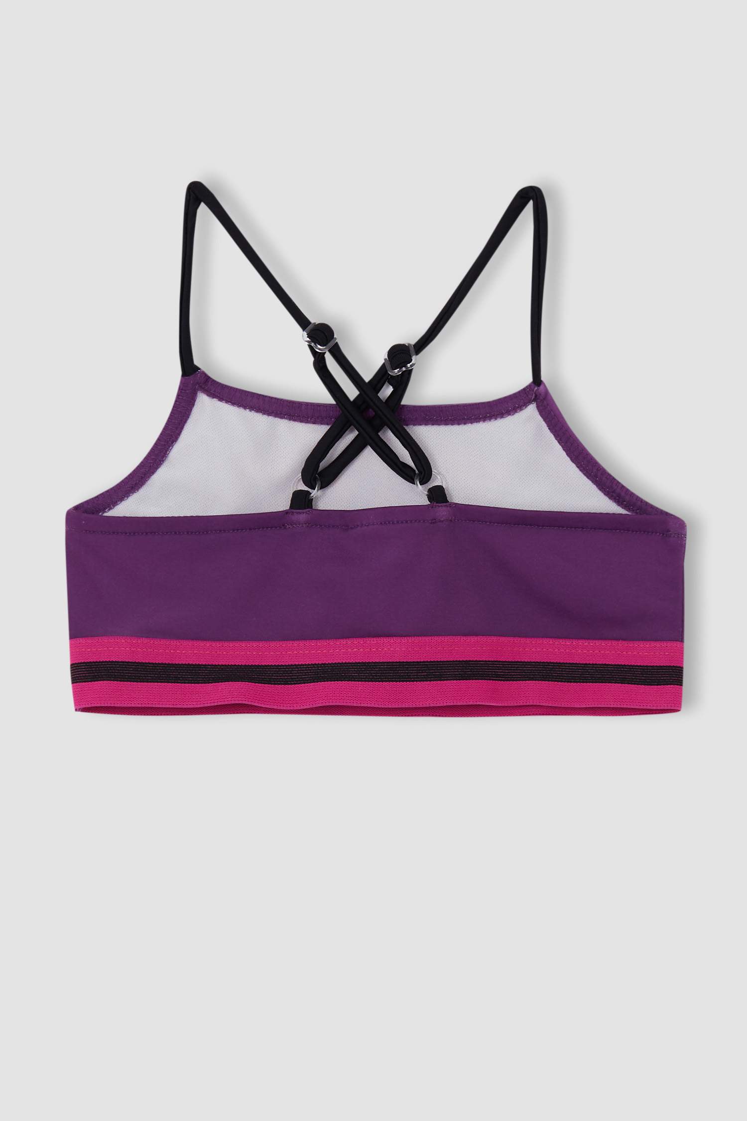 Kız Çocuk Yazı Baskılı Esnek Bikini Takımı